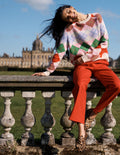 Ariadne Alpaca Blend Sweater-Multi Argyle