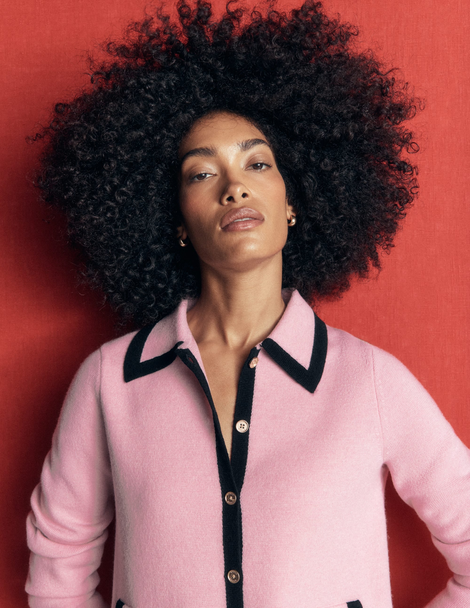 Elizabeth Bow Knitted Jacket-Spring Blossom Pink - Image 2