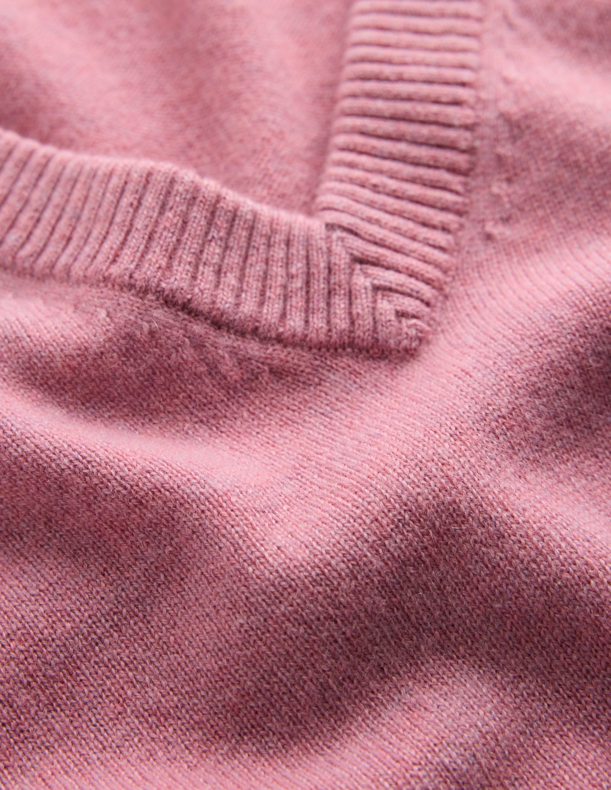 Elsie Cashmere V Neck Sweater-Pink Heather-7