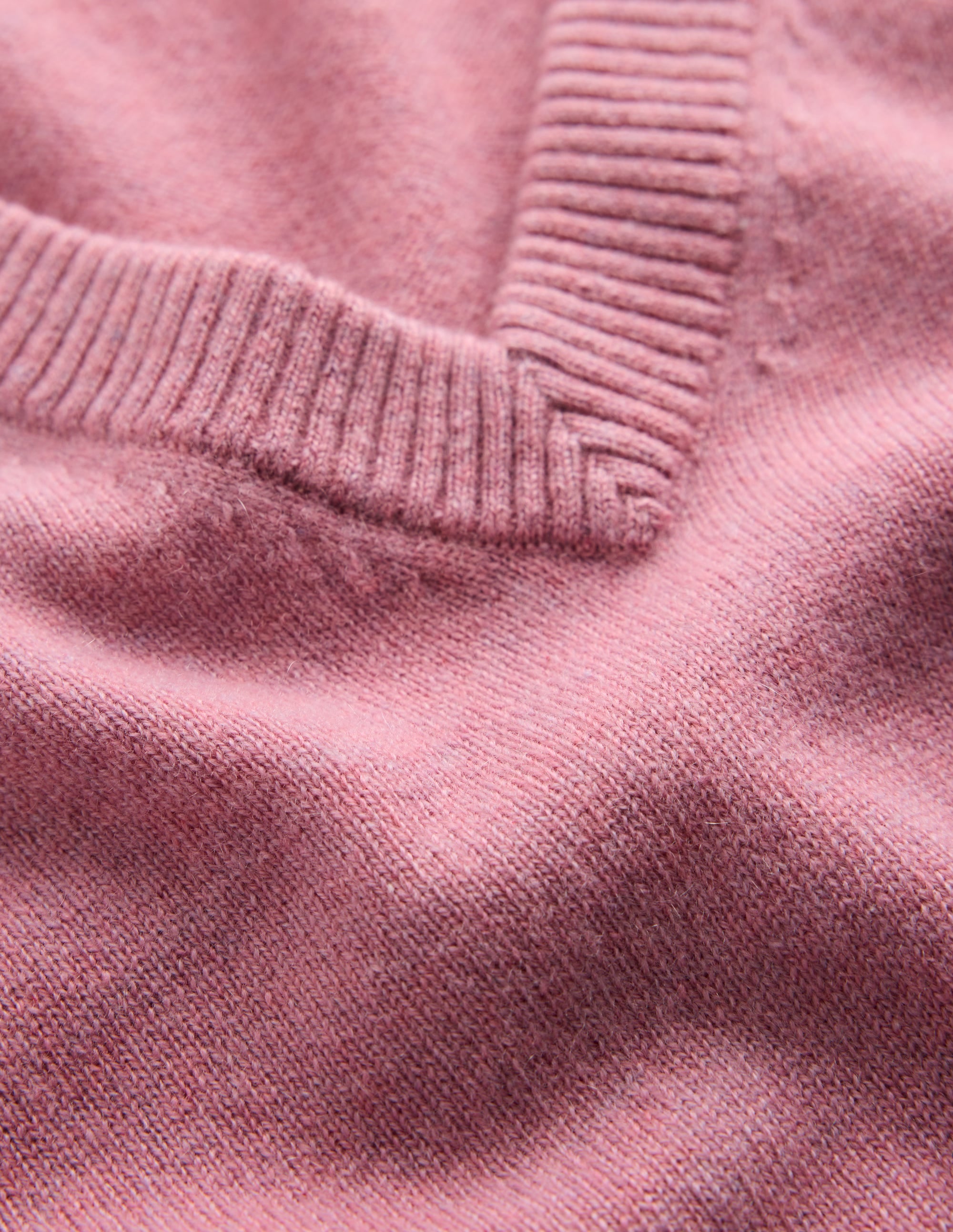 Elsie Cashmere V Neck Sweater-Pink Heather - Image 7