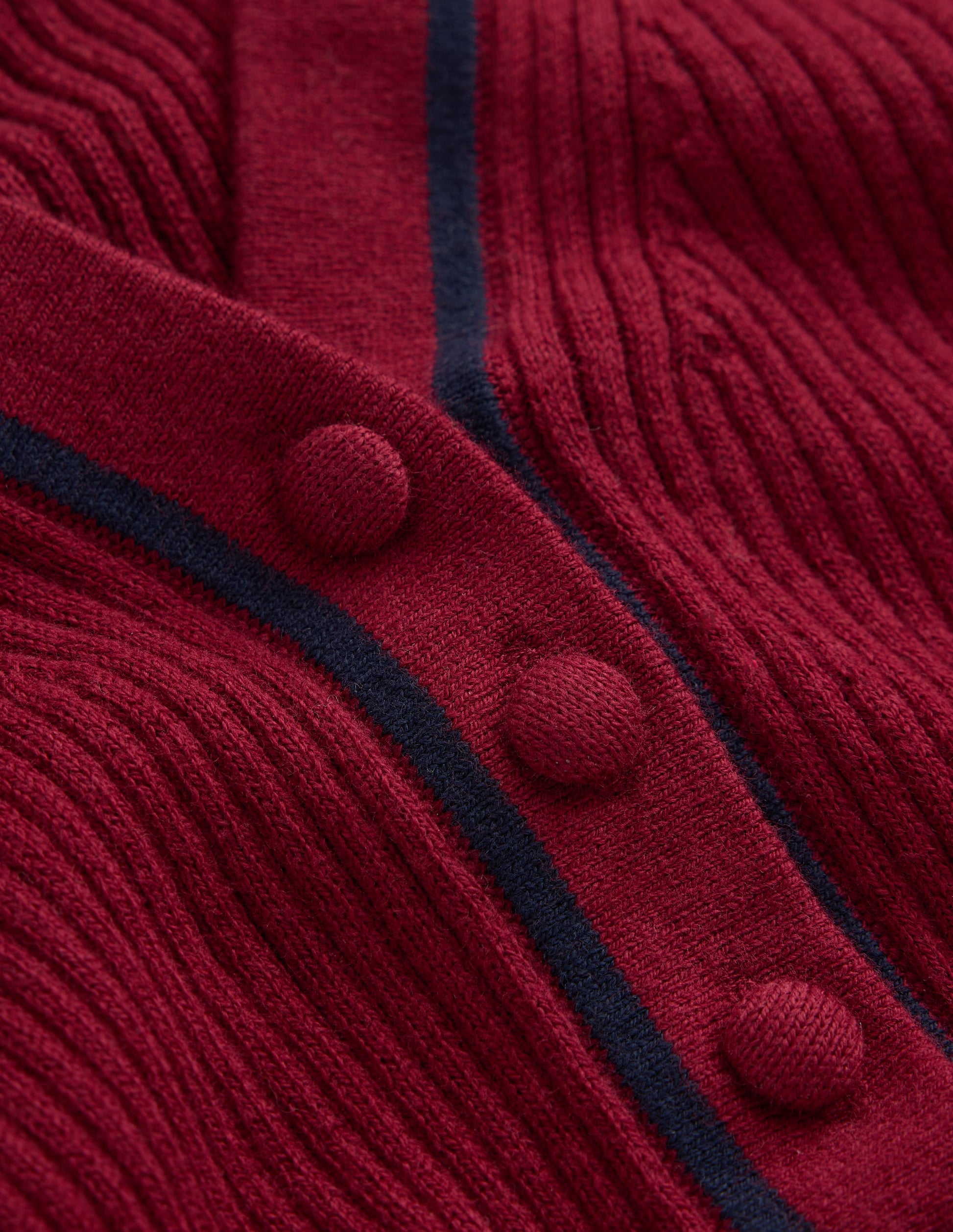 Paula Ribbed V Neck Jumper-Merlot-6