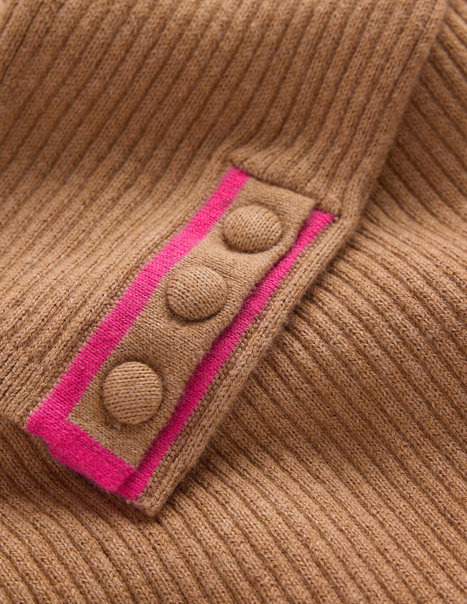 Paula Ribbed Boatneck Jumper-Camel-7