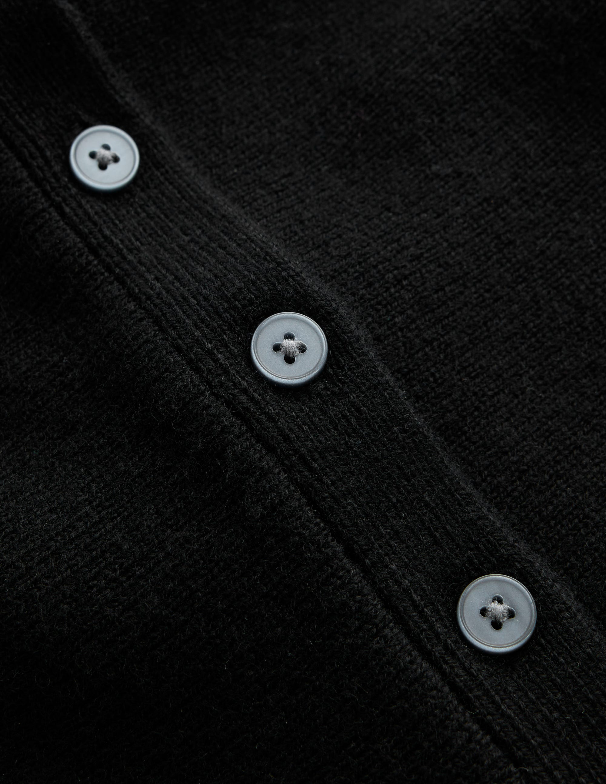 Fitted Wool Peplum Cardigan-Black - Image 7