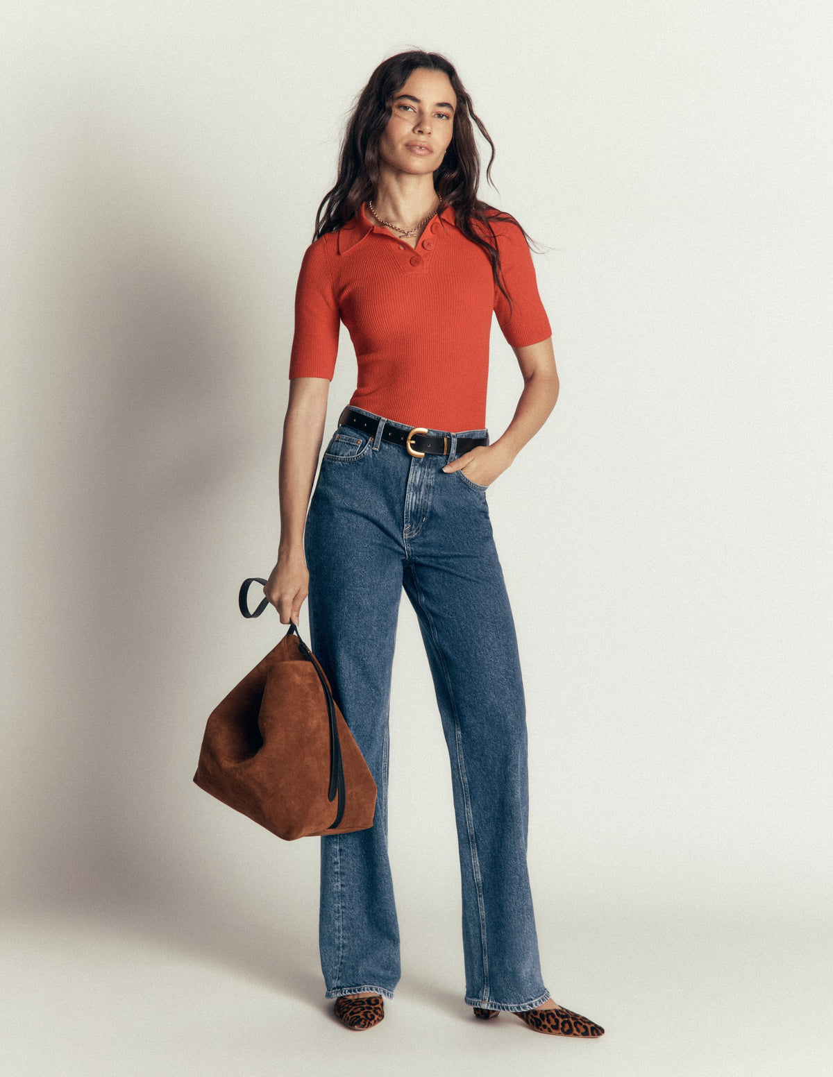 High Rise Column Leg Jeans-Dark Vintage-8