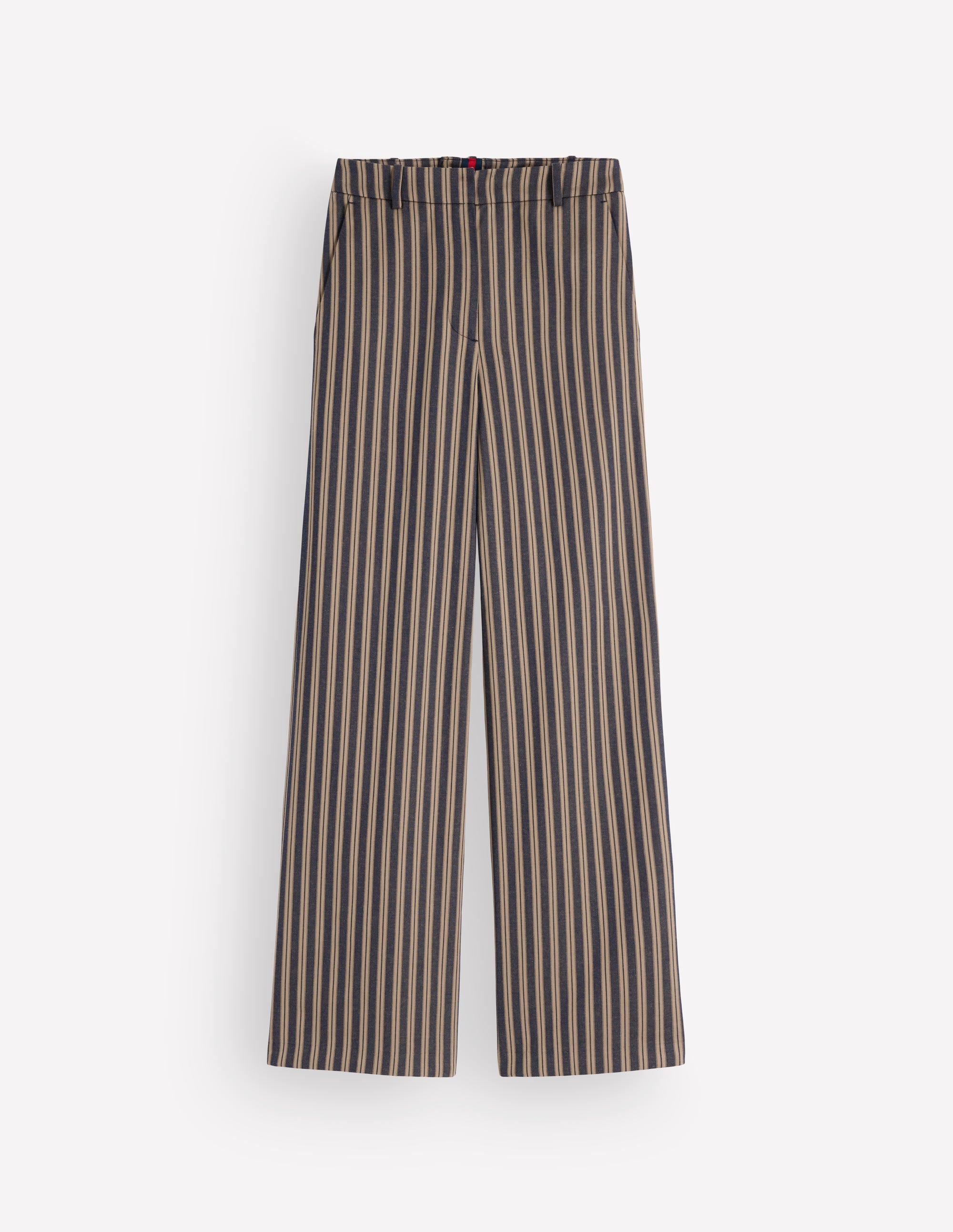 Belgravia Tailored Pants-Navy, Camel Stripe - Image 6