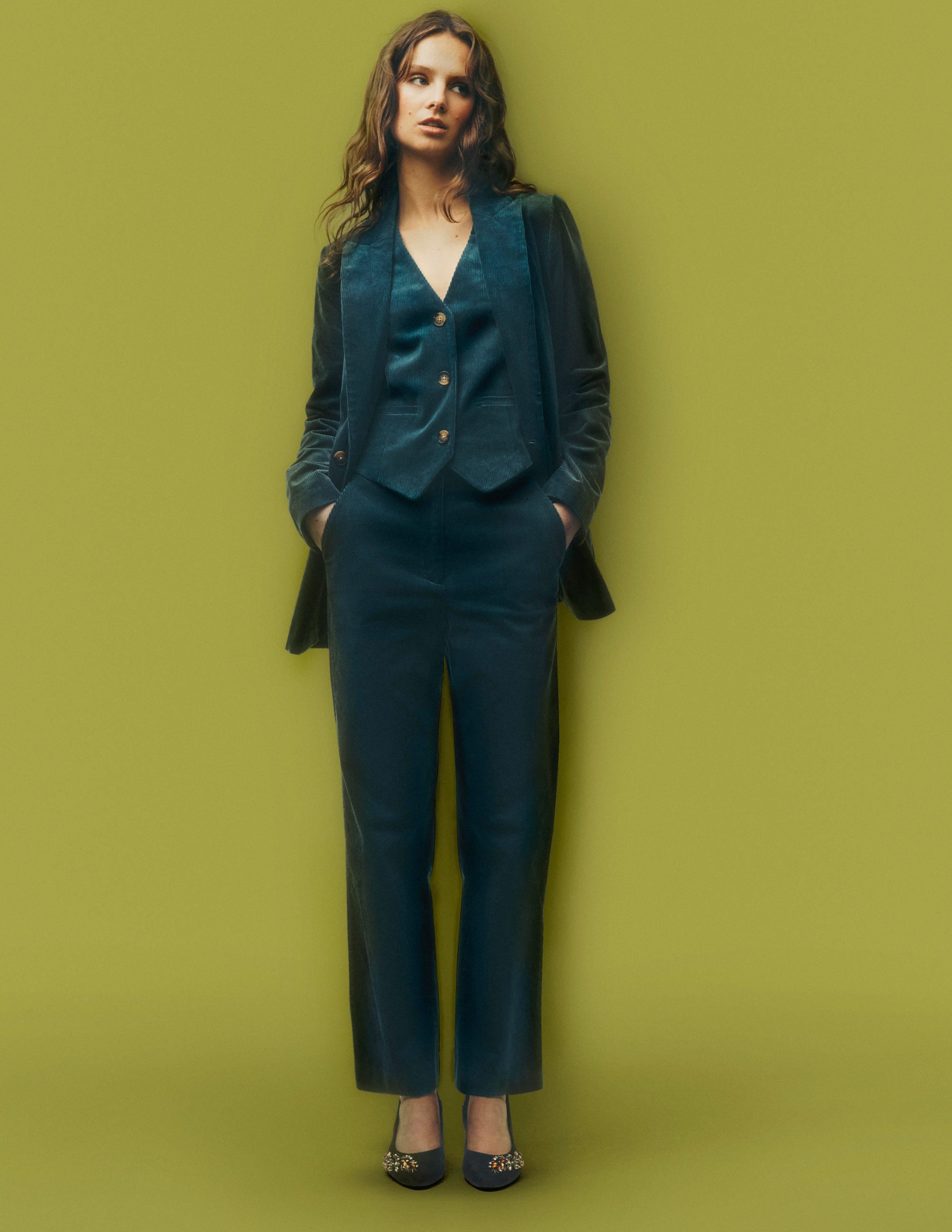 Canonbury Cord Pants-Storm Blue - Image 1