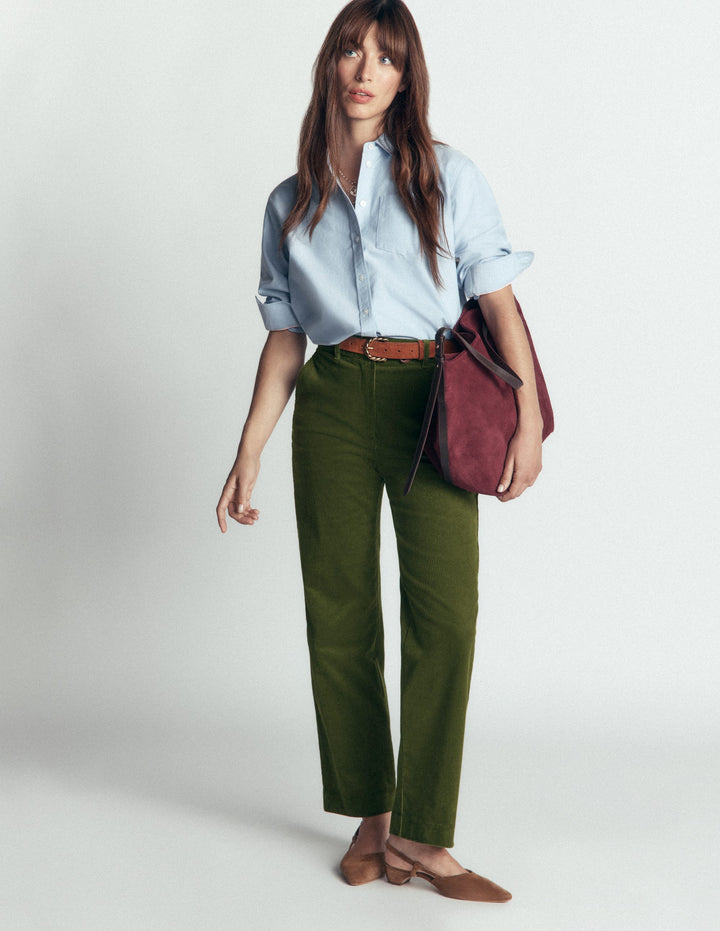Canonbury Cord Pants-Forest Green