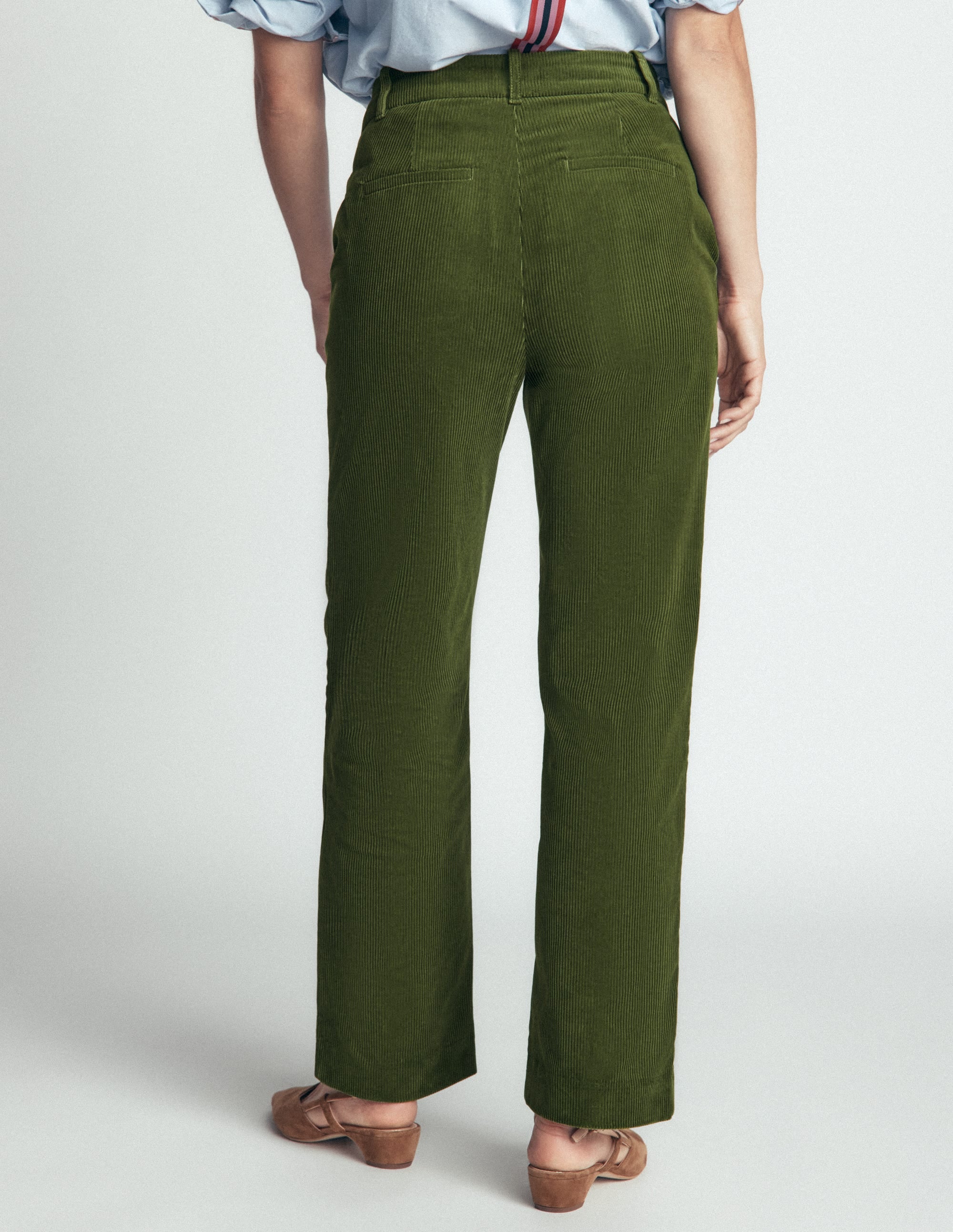 Canonbury Cord Pants-Forest Green - Image 3