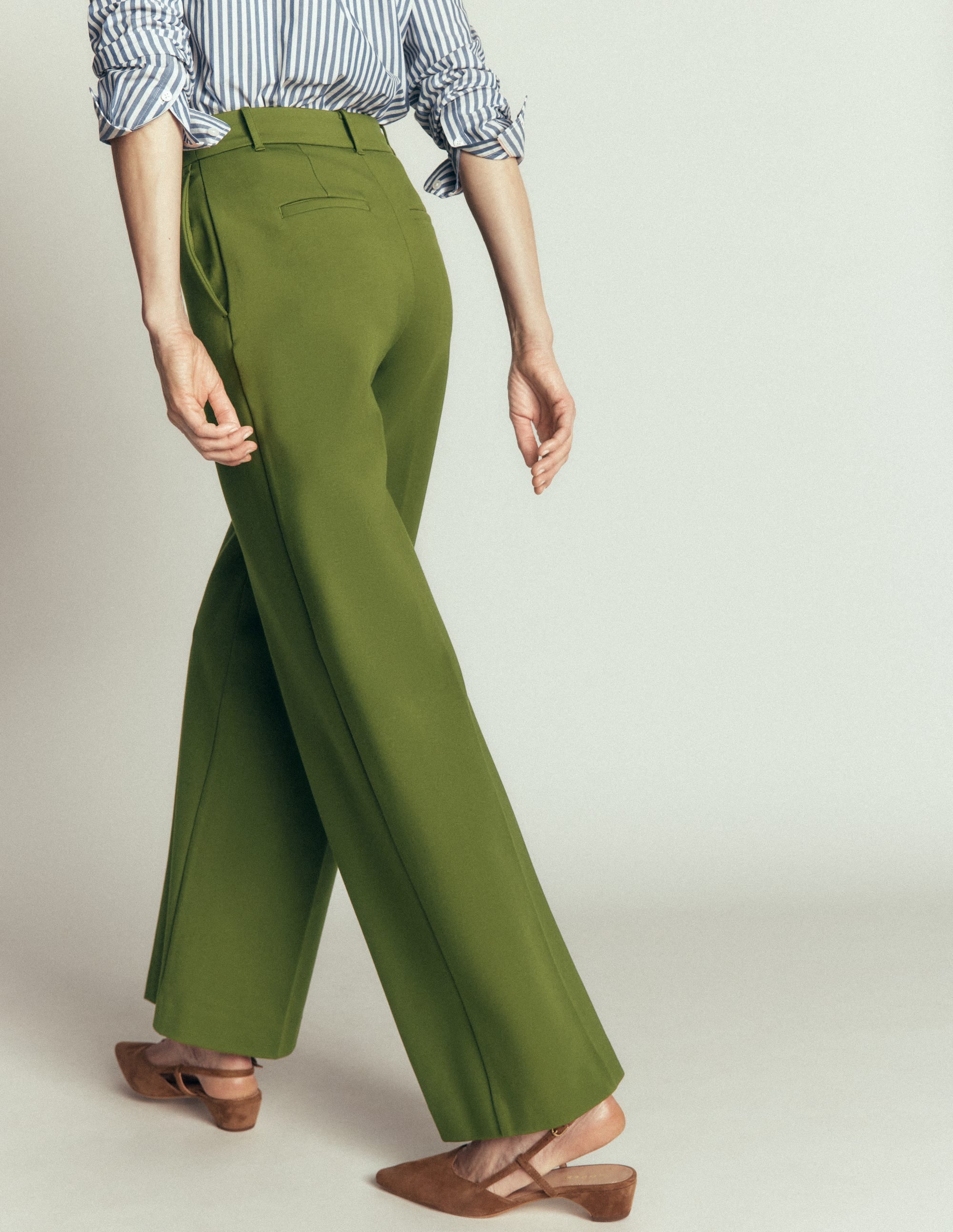 Belgravia Ponte Pants-Forest Green - Image 2