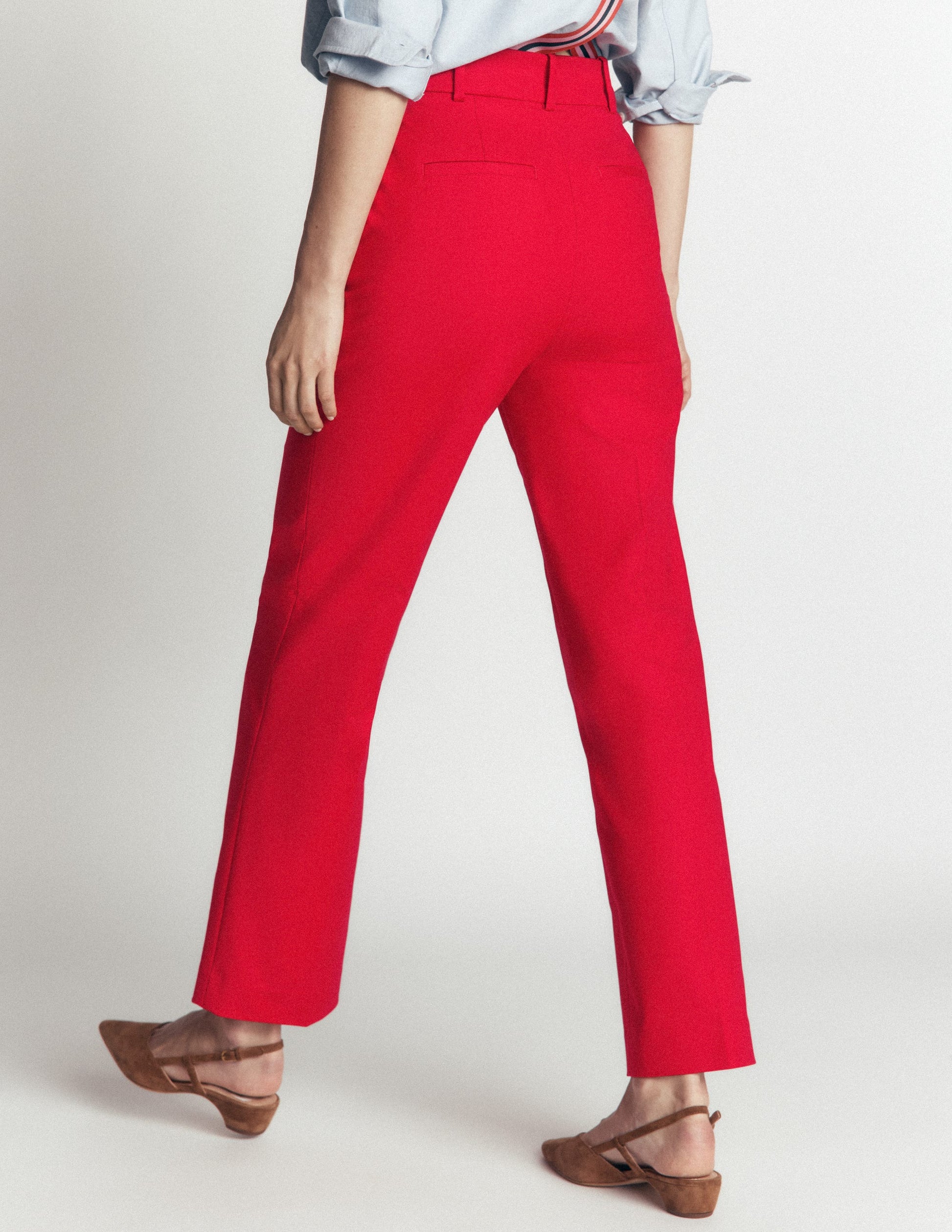Canonbury Cotton 7/8 Pants-Salsa Red-3