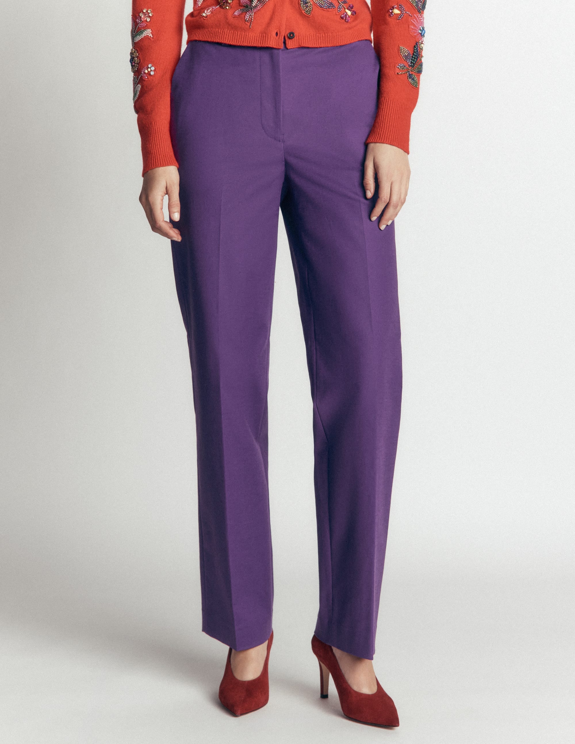 Canonbury Cotton Pants-Deep Grape - Image 6