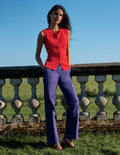 Canonbury Cotton Pants-Deep Grape