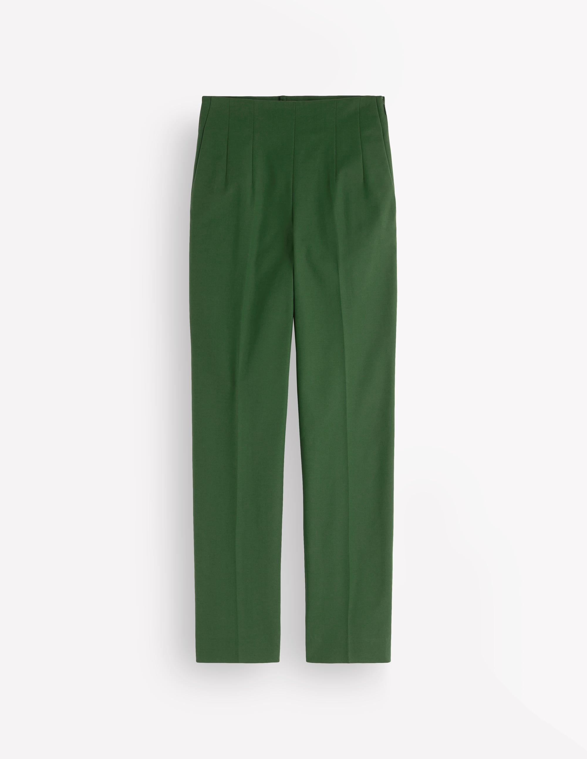 Slim Leg Cotton Pants-Dark Green - Image 6