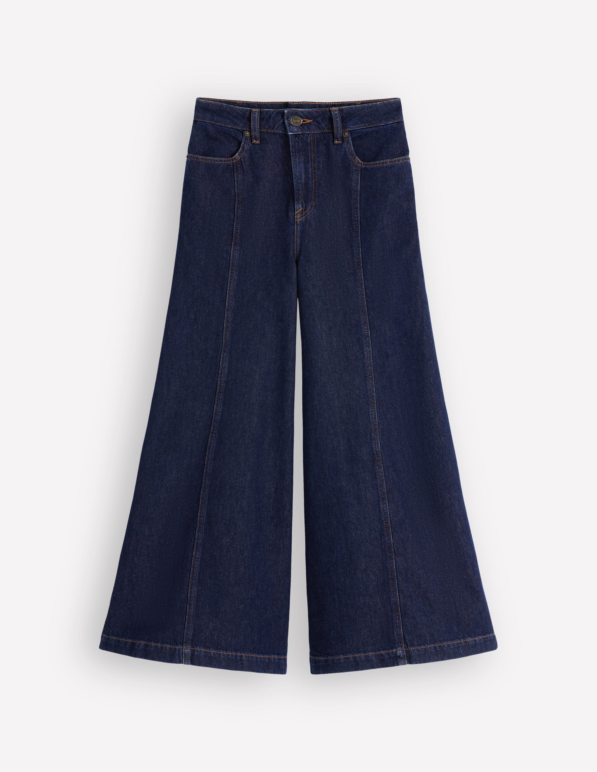 Wide Leg Culotte Jeans-Indigo - Image 6