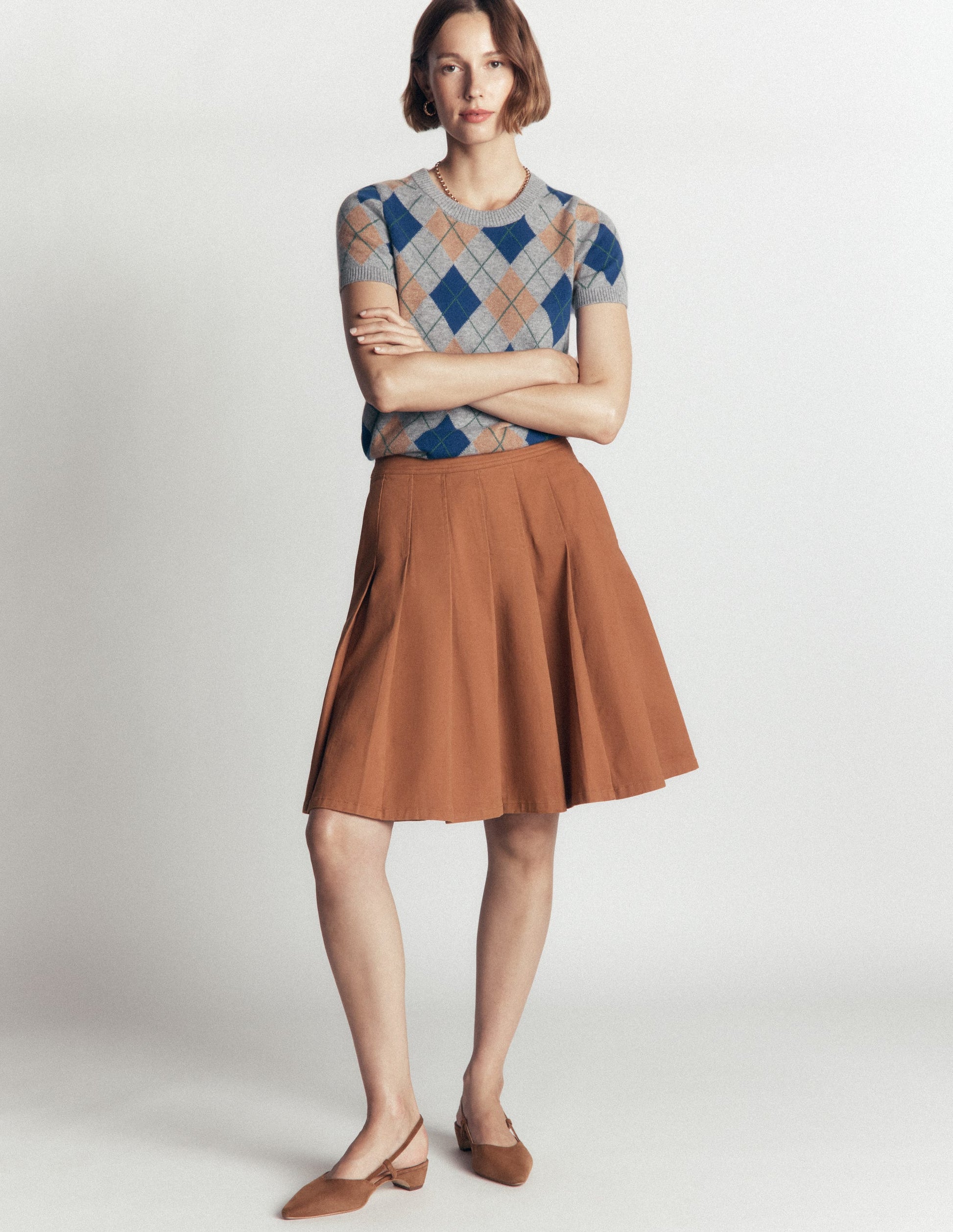 Aya Cotton Skirt-Ginger-4
