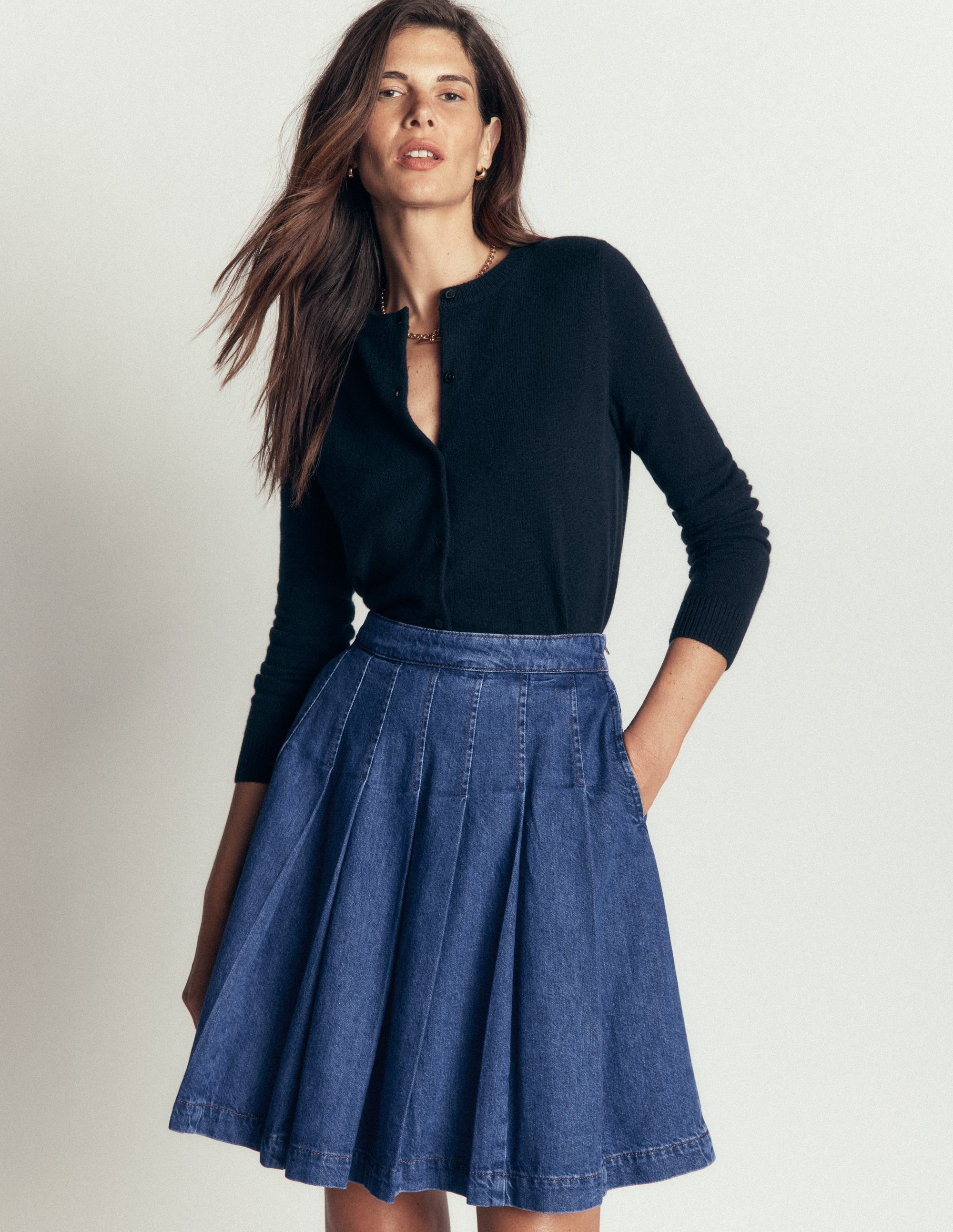 Aya Denim Skirt-Mid Vintage - Image 1
