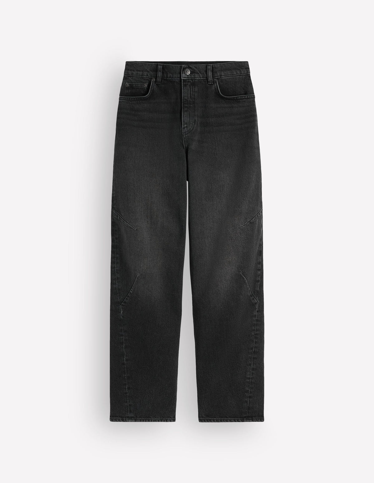 Barrel Leg Jeans-Washed Black-6