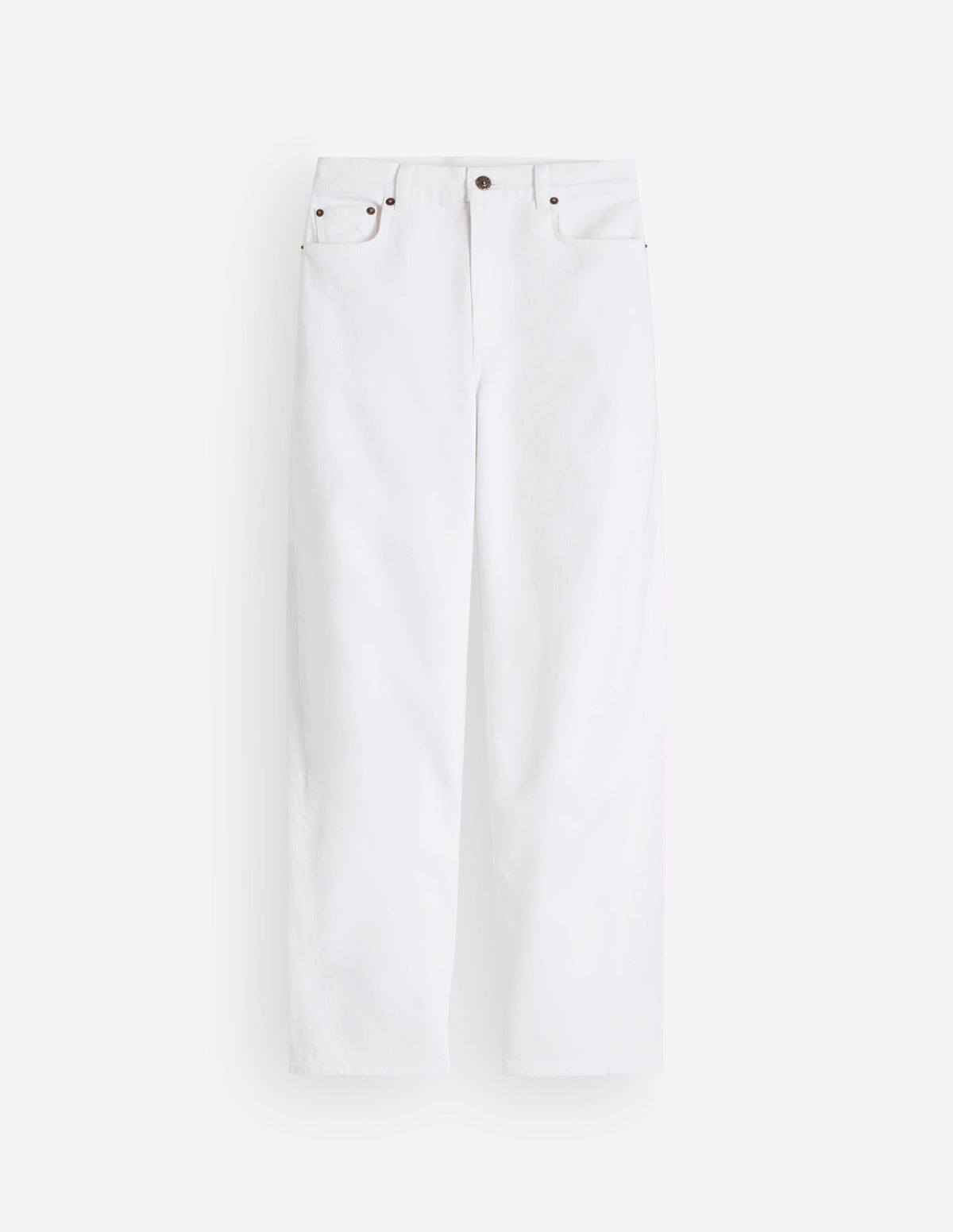 Barrel Leg Jeans-White-6