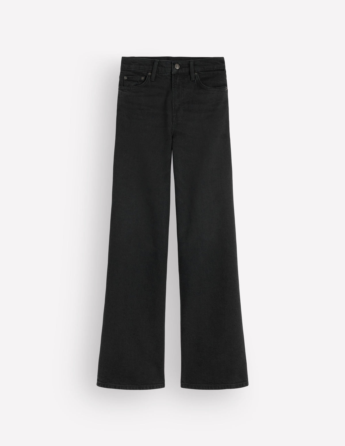 High Rise Wide Leg Jeans-Washed Black-7