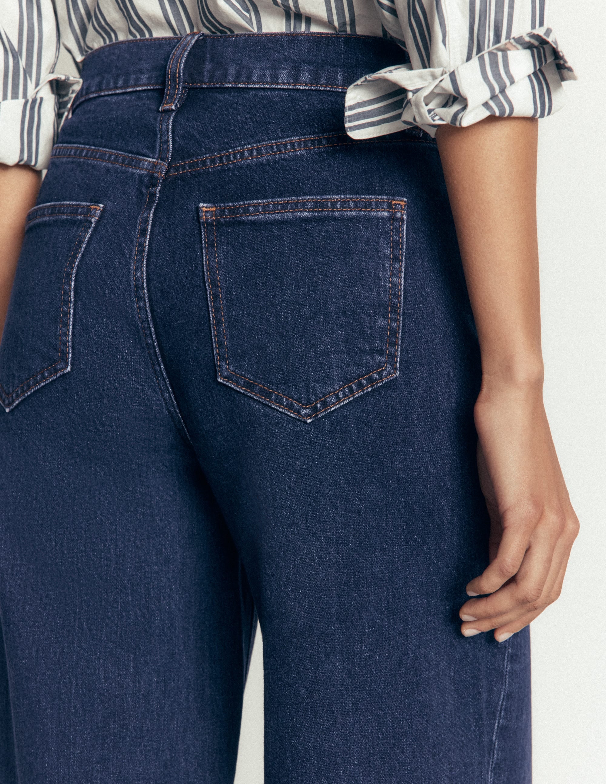 High Rise Wide Leg Jeans - Indigo Rinse | Boden USA
