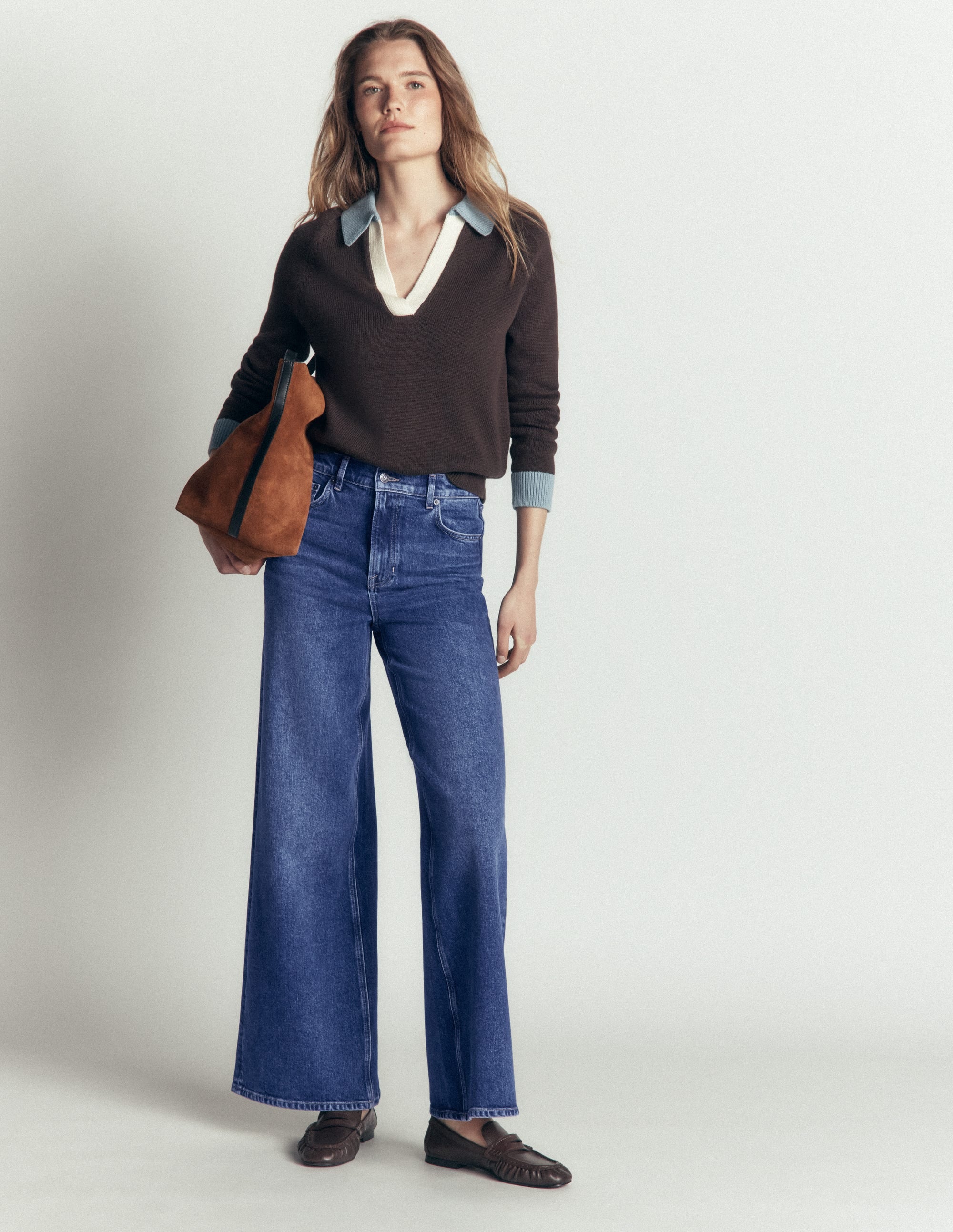 High Rise Wide Leg Jeans-Mid Vintage - Image 1