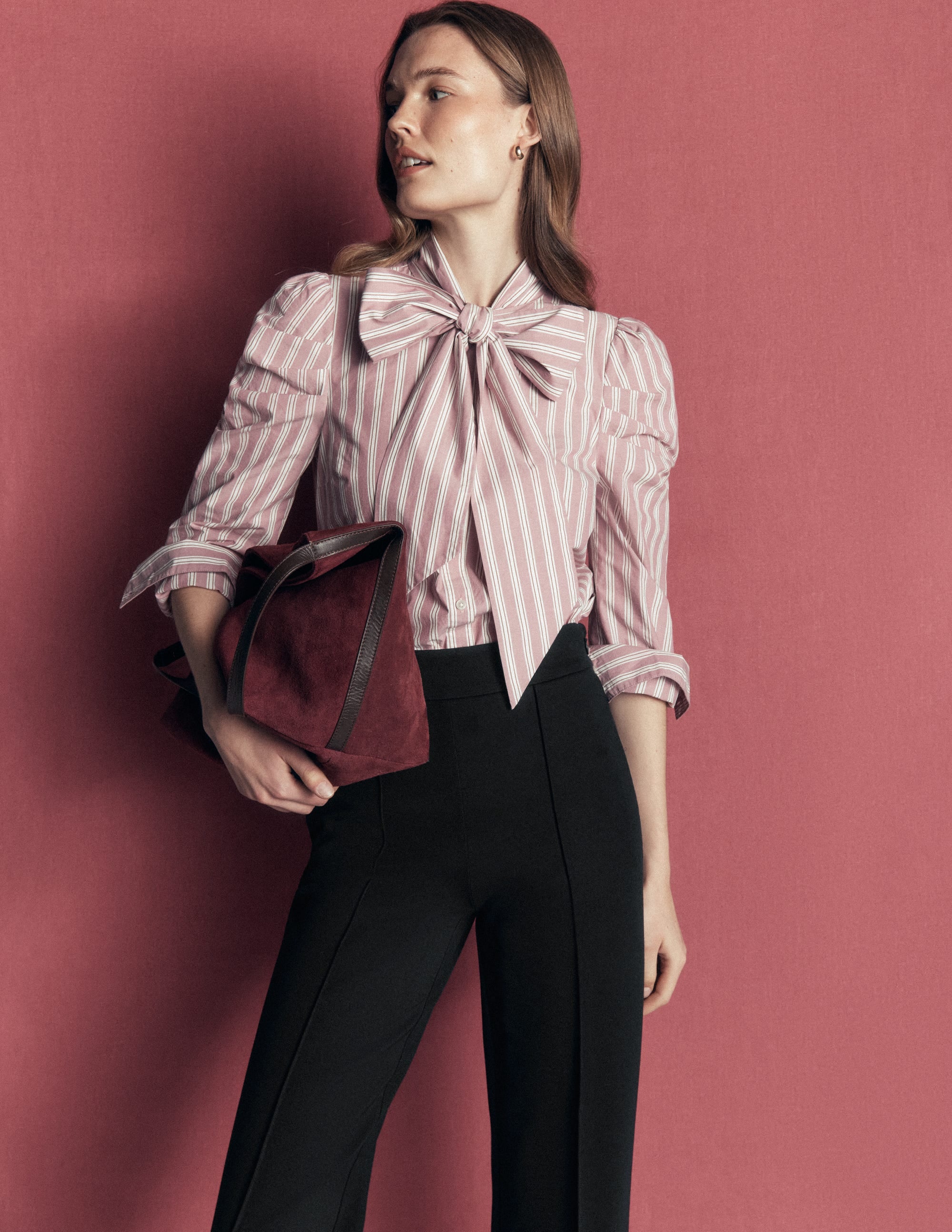 Straight Leg Ponte Pants-Black - Image 5