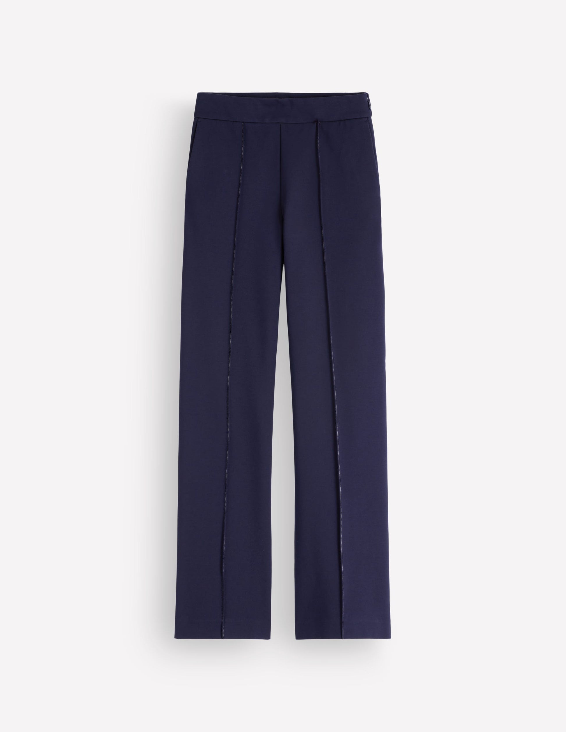 Straight Leg Ponte Pants-Navy Contrast Stitch-6