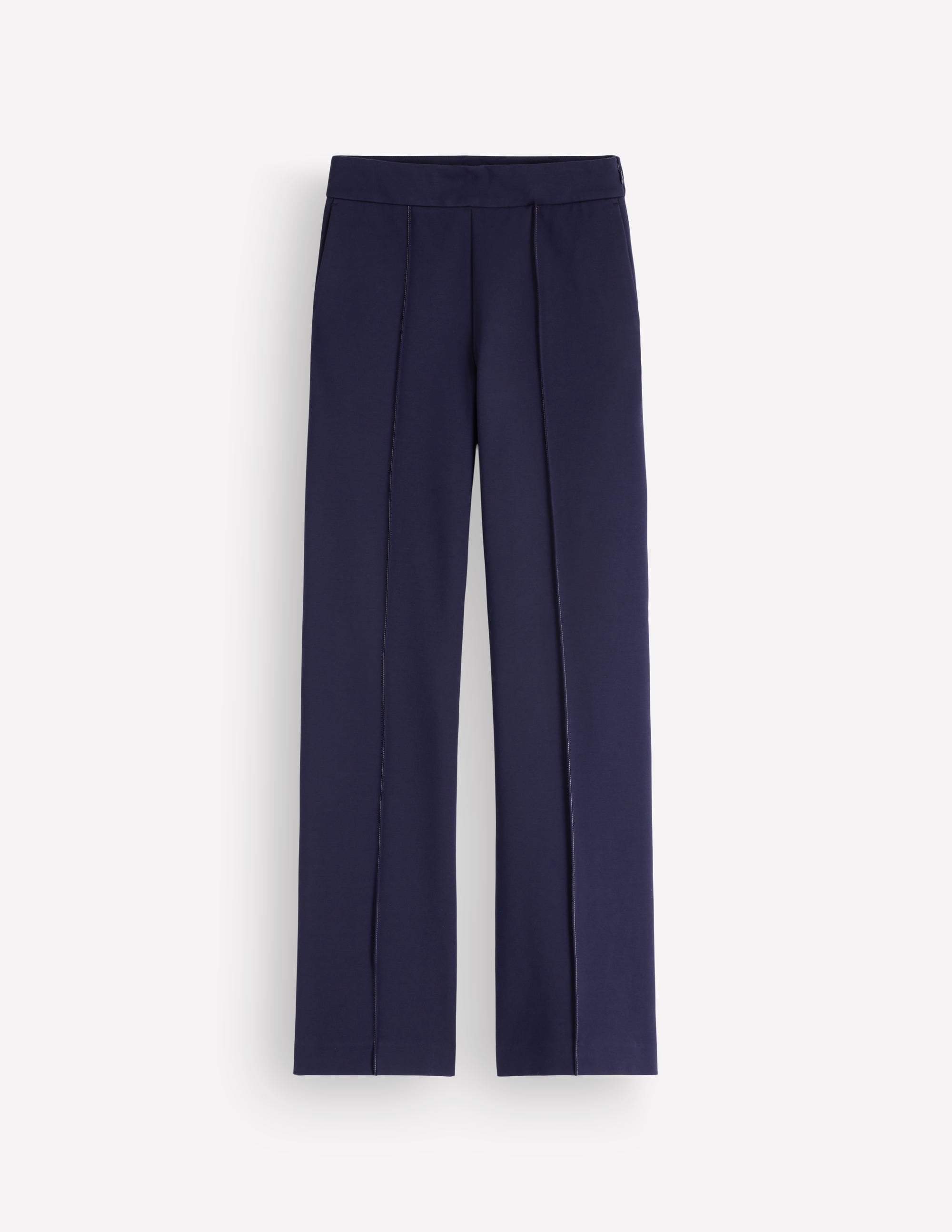 Straight Leg Ponte Pants-Navy Contrast Stitch - Image 6