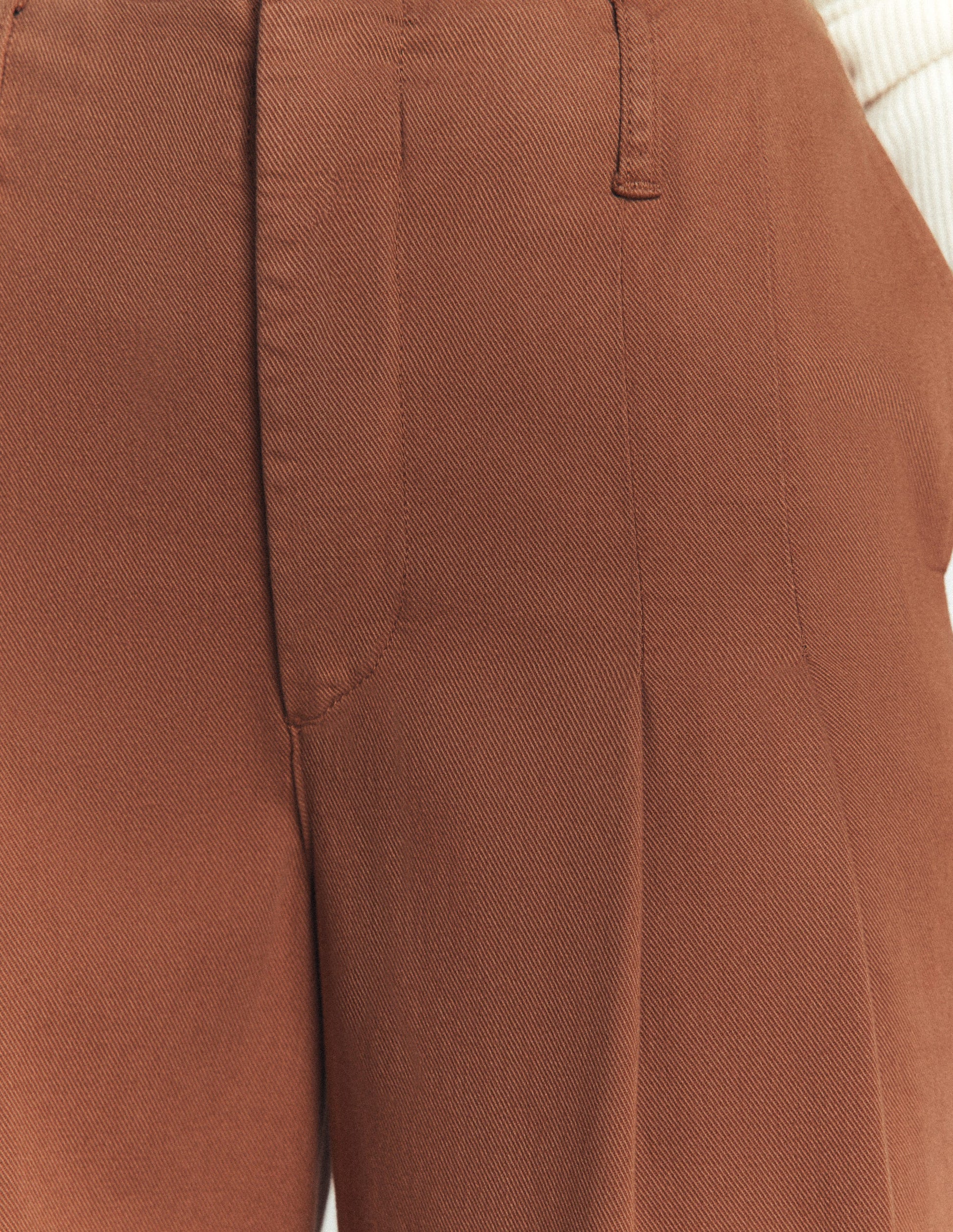 Mayfair Pleat Detail Pants-Burnt Orange-2