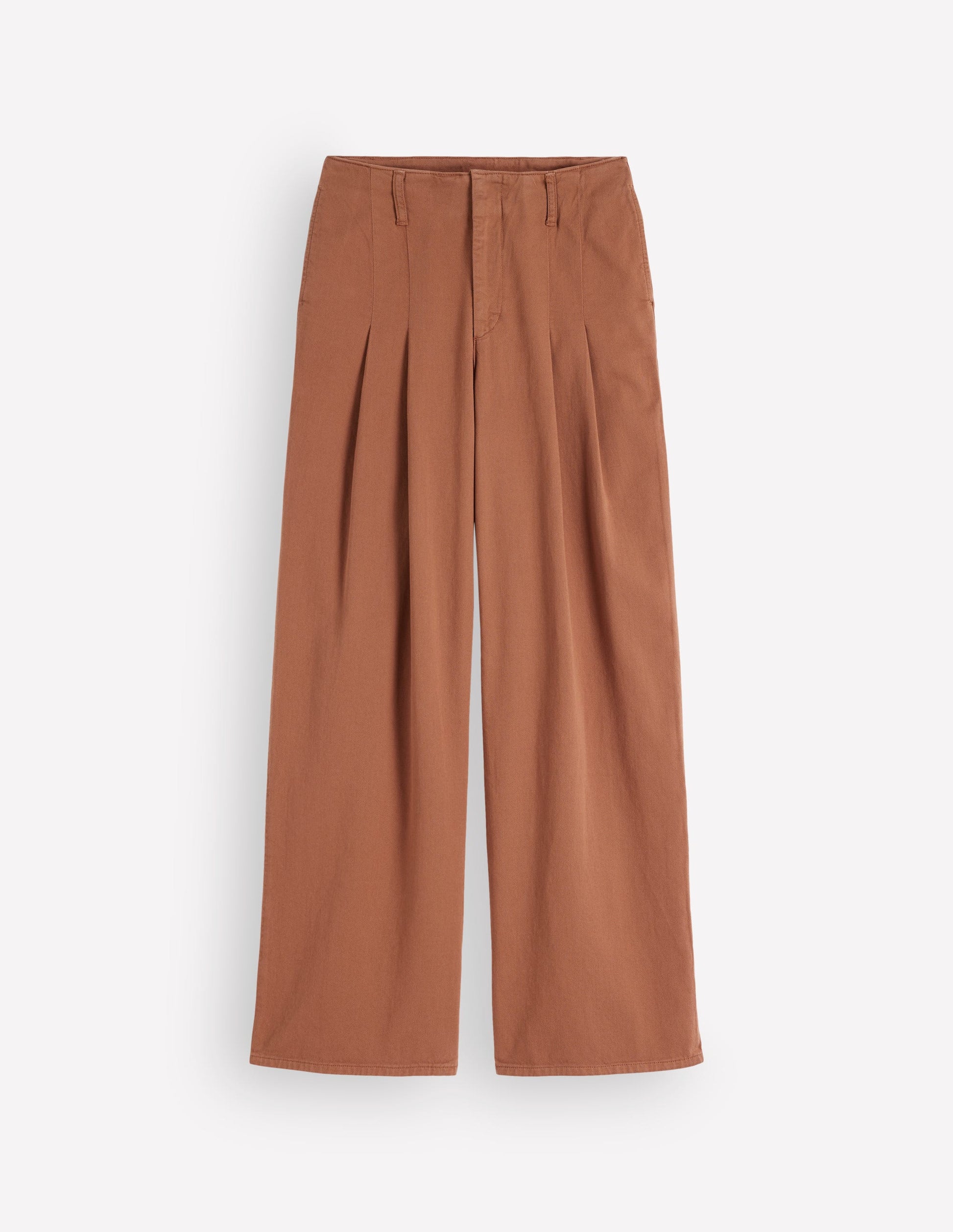 Mayfair Pleat Detail Pants-Burnt Orange-7