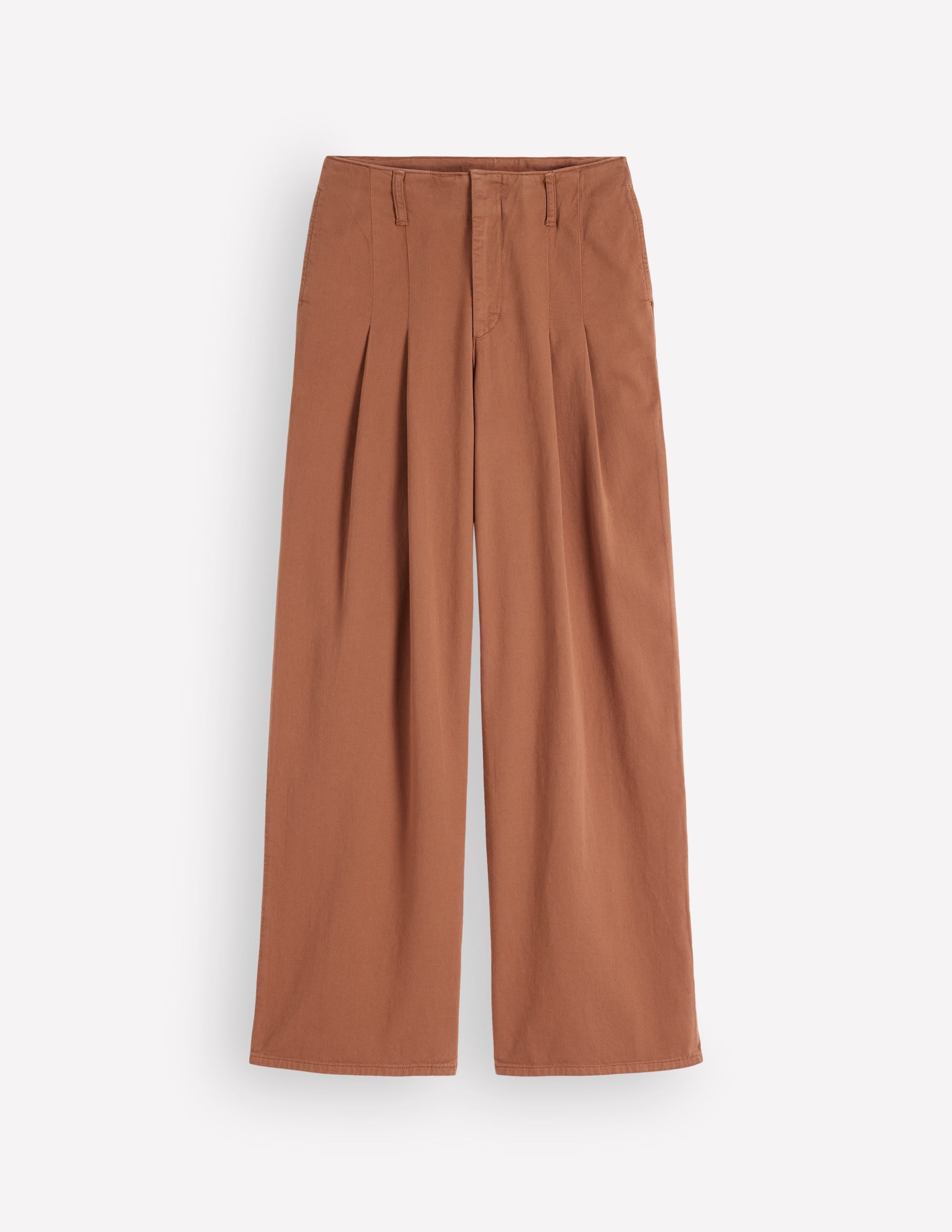 Mayfair Pleat Detail Pants-Burnt Orange - Image 7