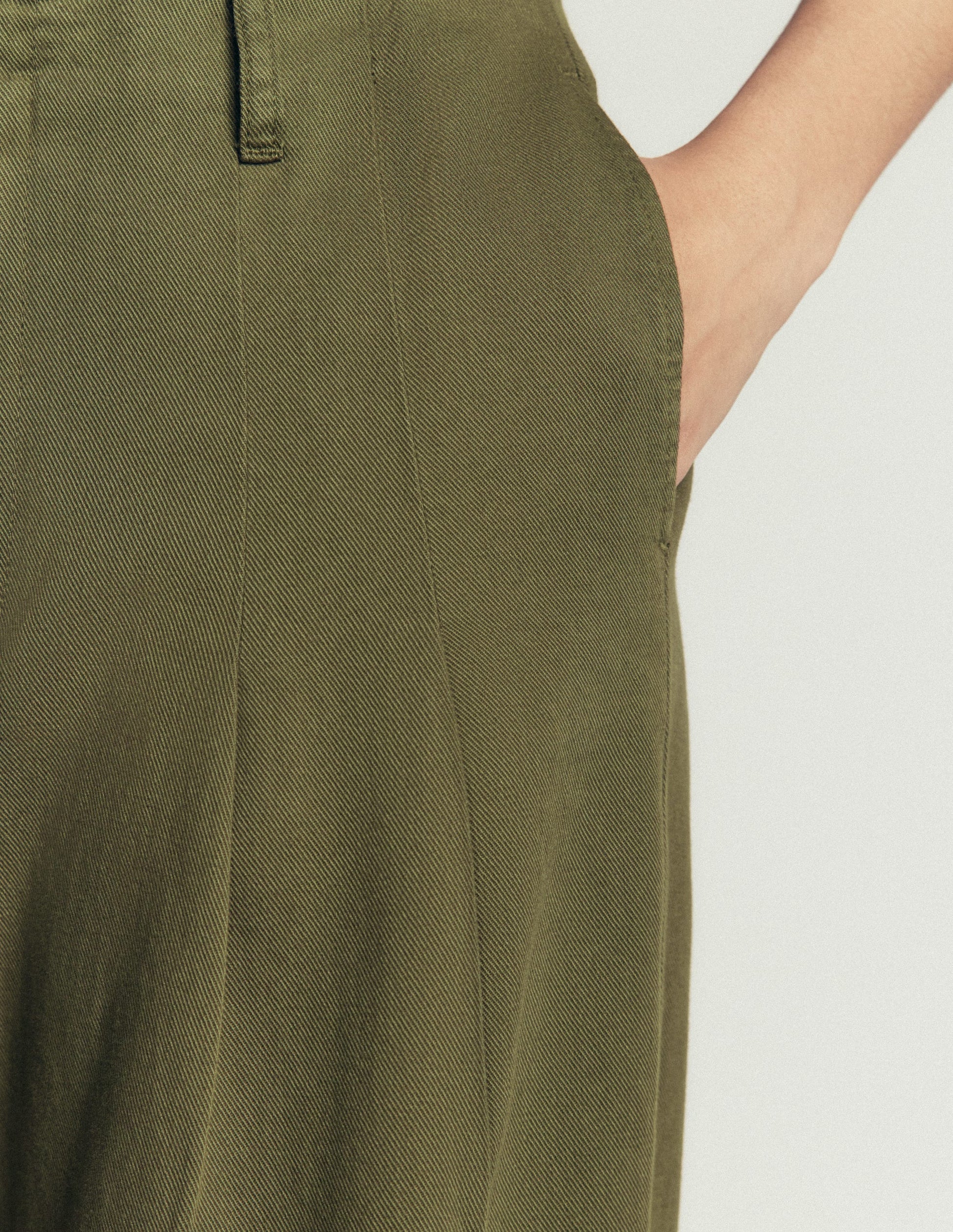 Mayfair Pleat Detail Pants-Woodland Green-2