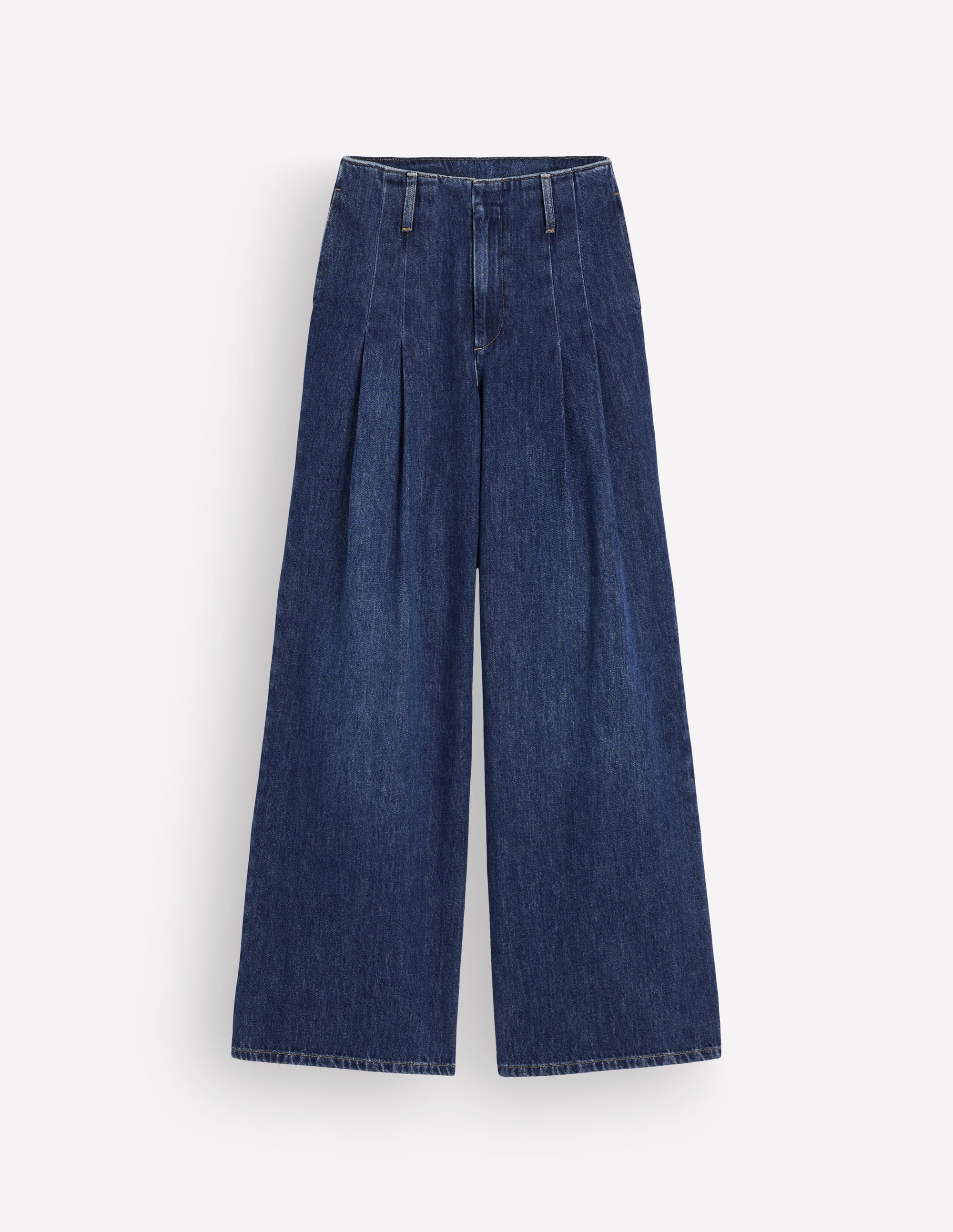 Mayfair Wide Leg Pleat Jeans-Mid Vintage - Image 6