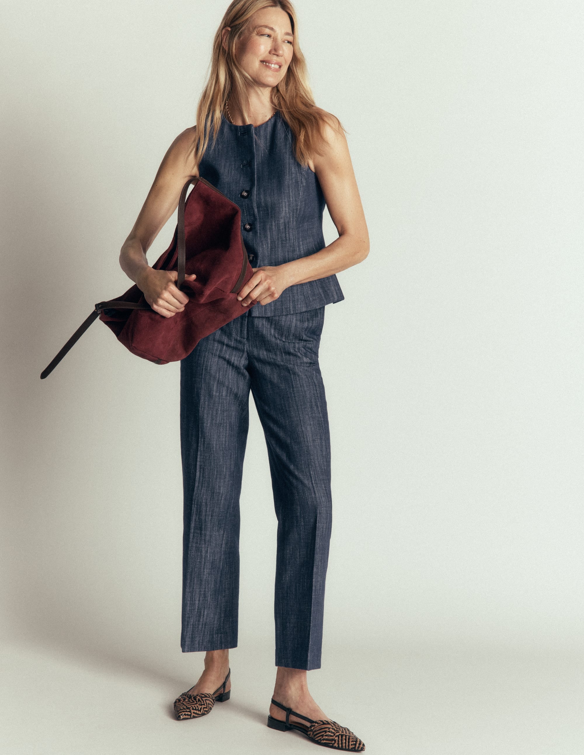 Canonbury Twill 7/8 Pants-Indigo - Image 1