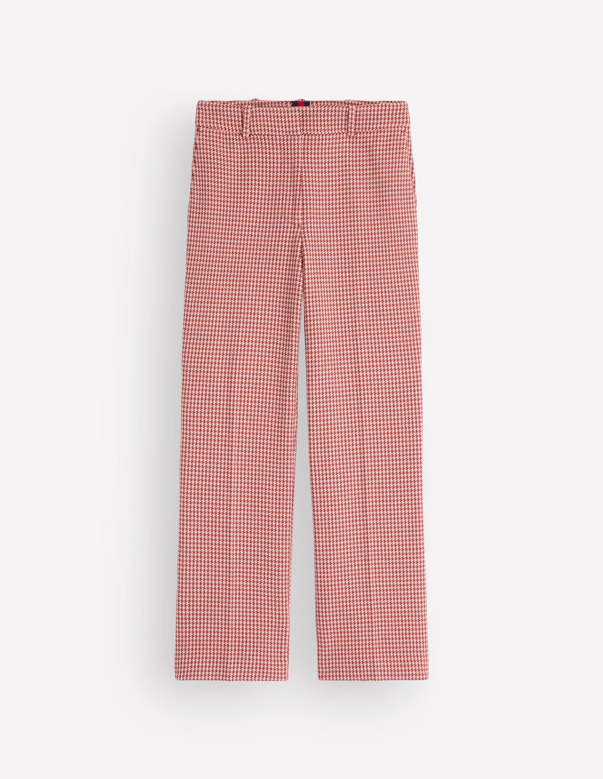 Canonbury Cotton 7/8 Pants-Pink, Brown Puppytooth-6