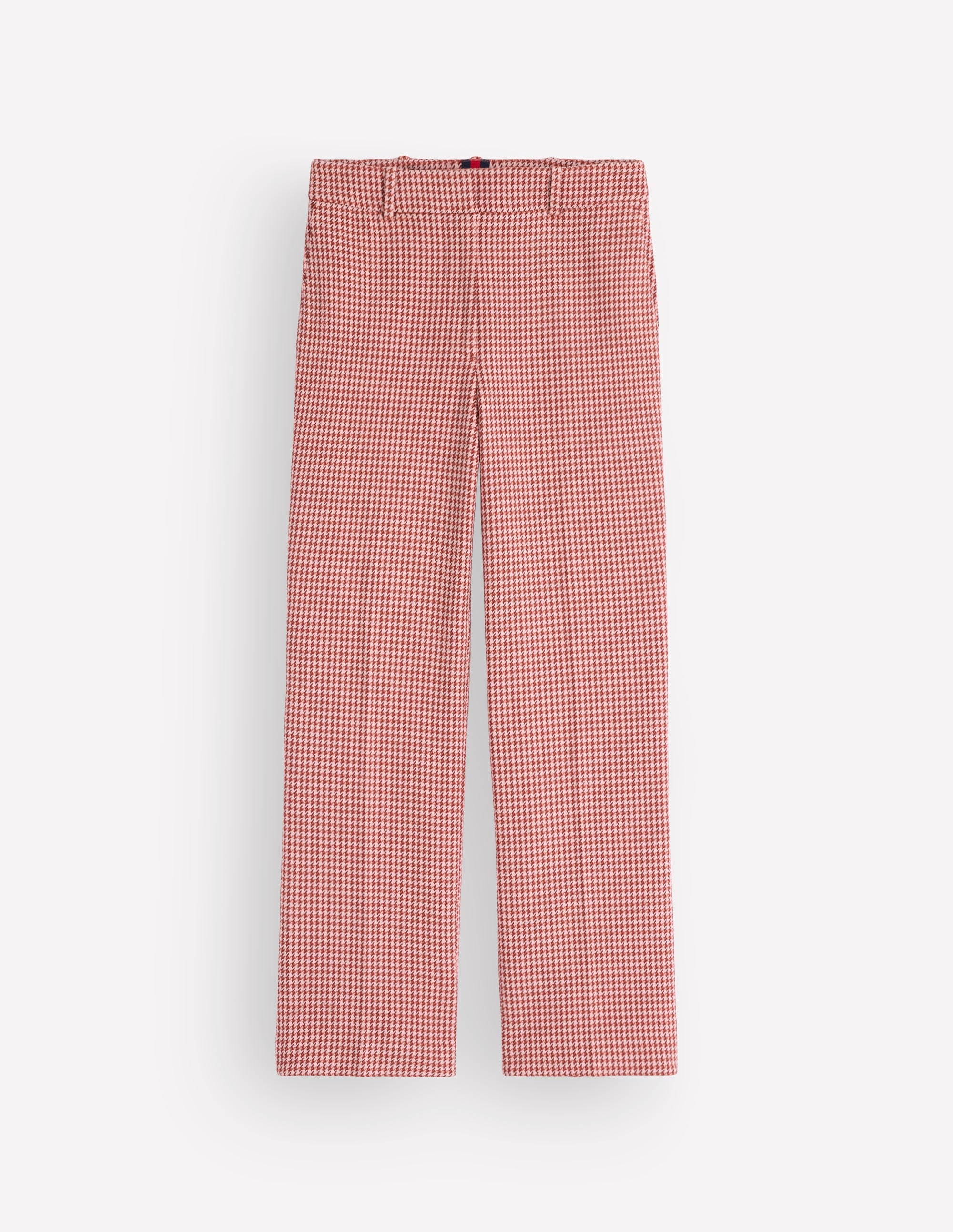 Canonbury Cotton 7/8 Pants-Pink, Brown Puppytooth - Image 6