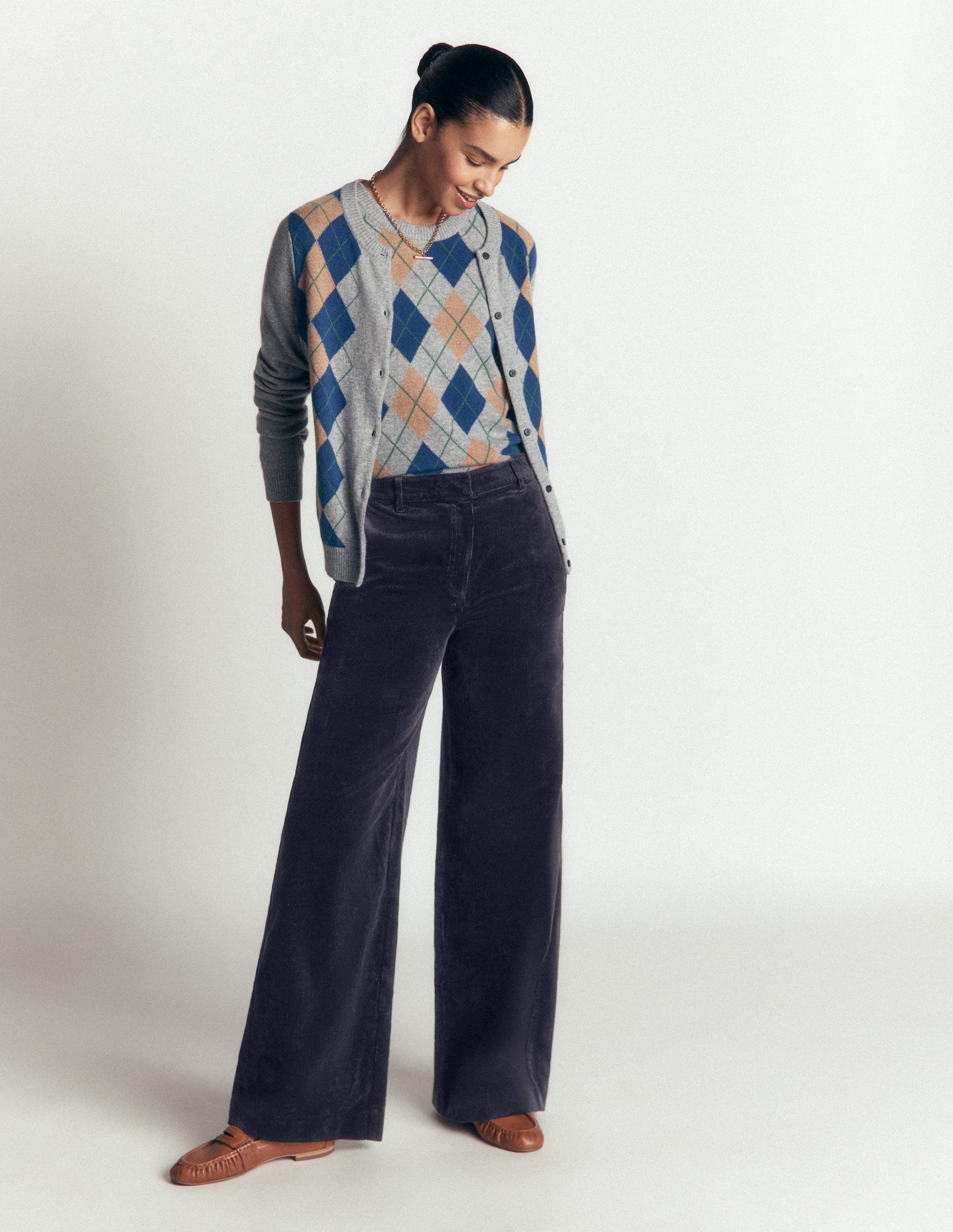 Belgravia Cord Pants-Navy-1