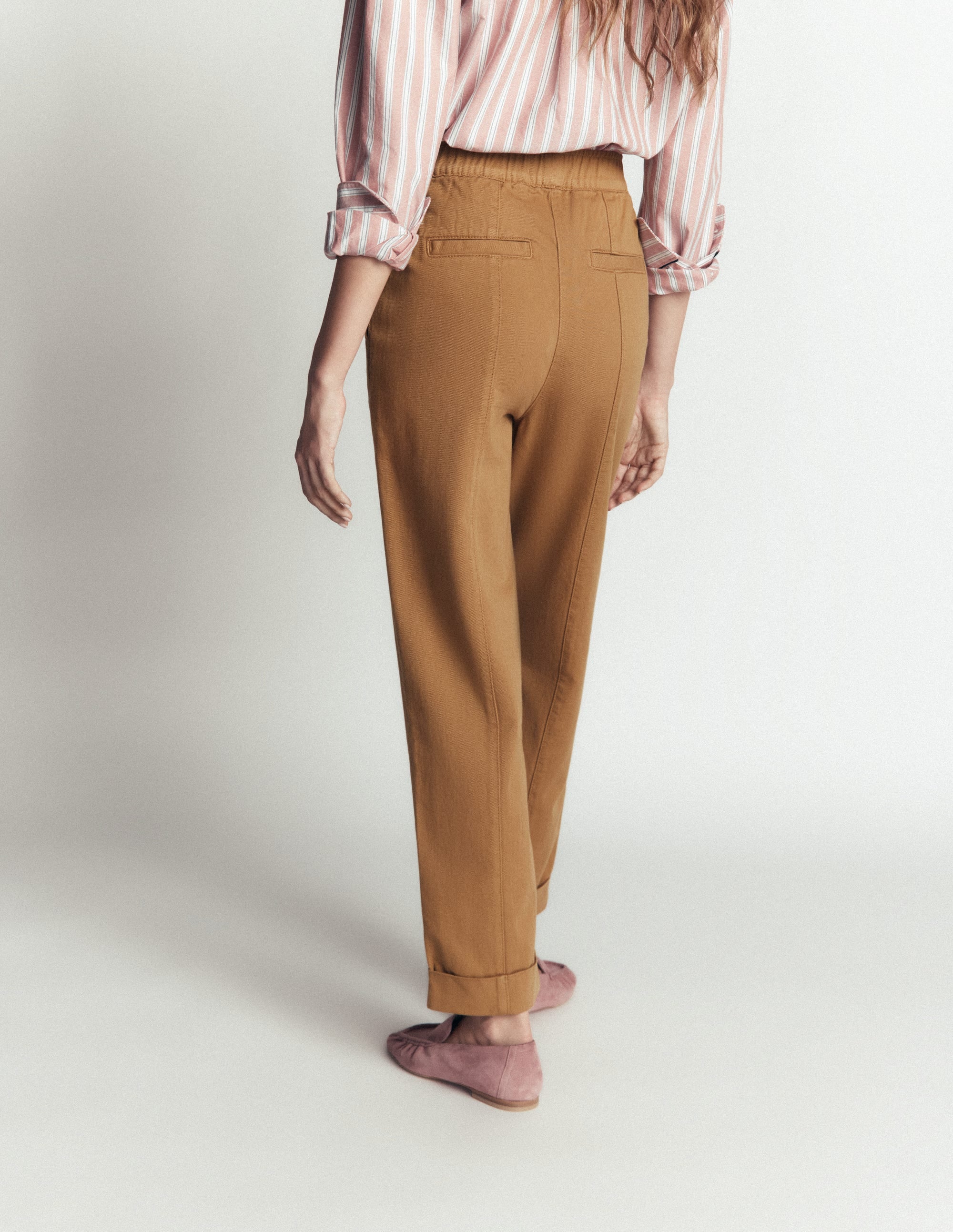 Mid Rise Straight Leg Pants-Neutral - Image 5