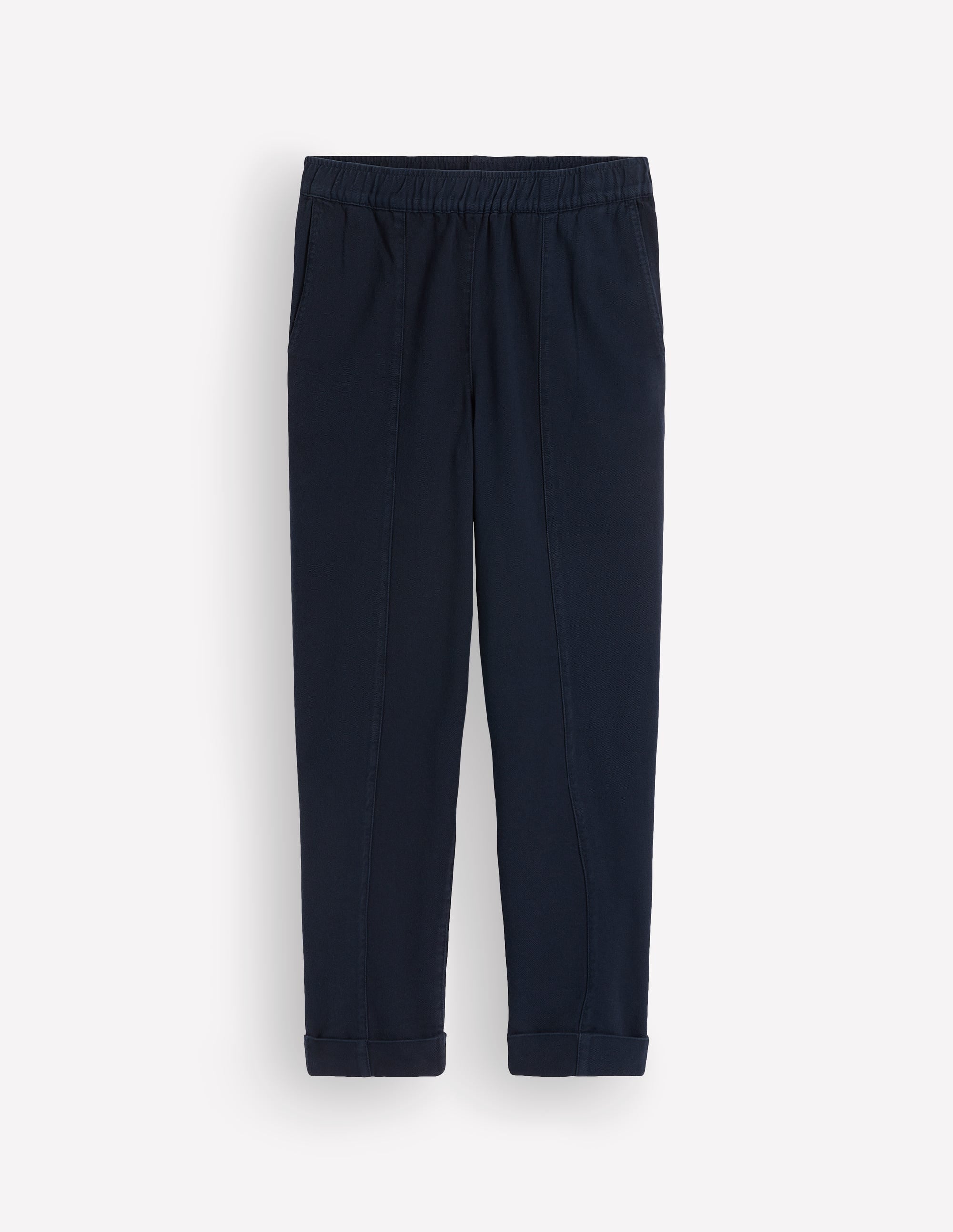 Mid Rise Straight Leg Pants-Navy - Image 5