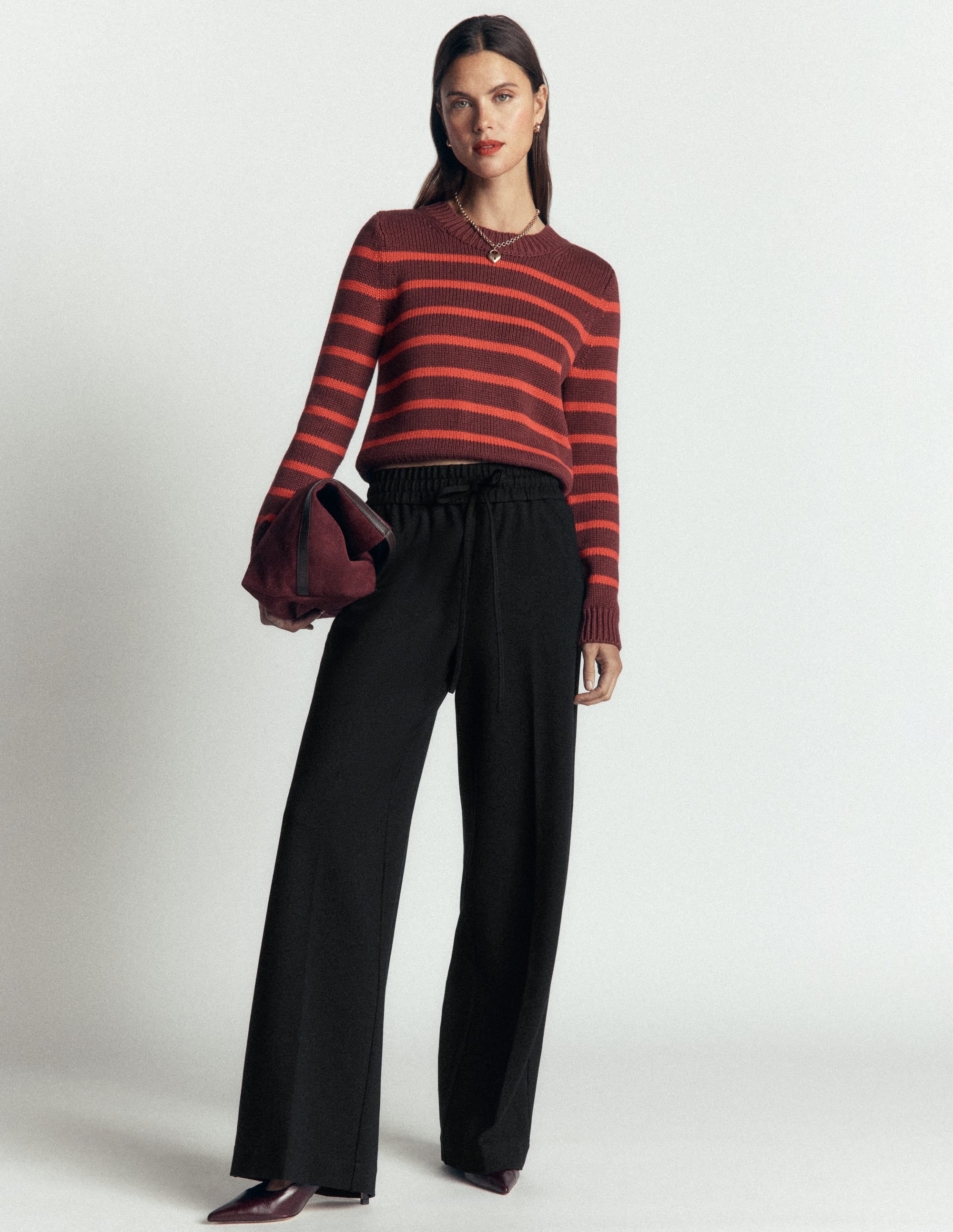Greenwich Tie Ponte Pants-Black - Image 1