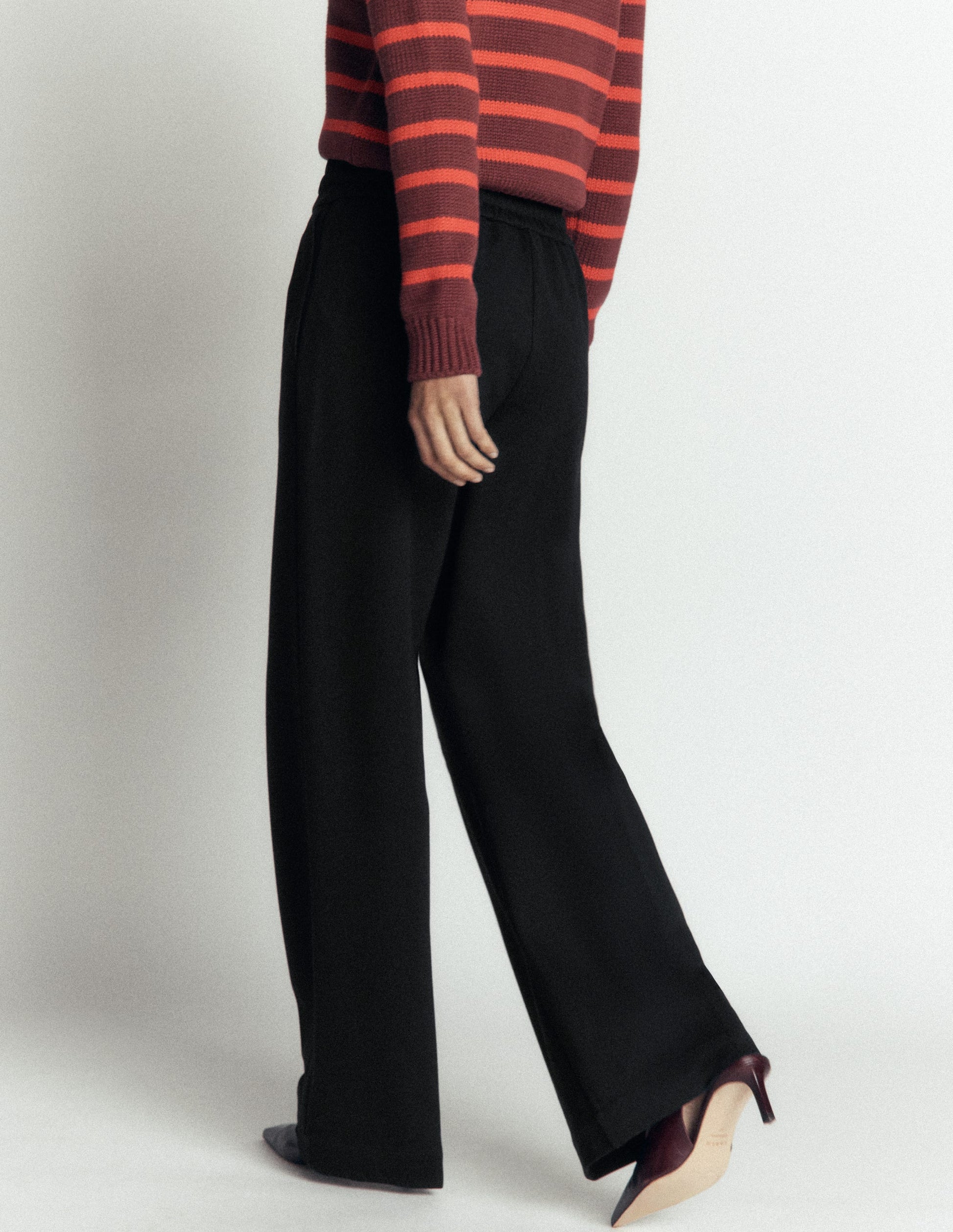 Greenwich Tie Ponte Pants-Black-3