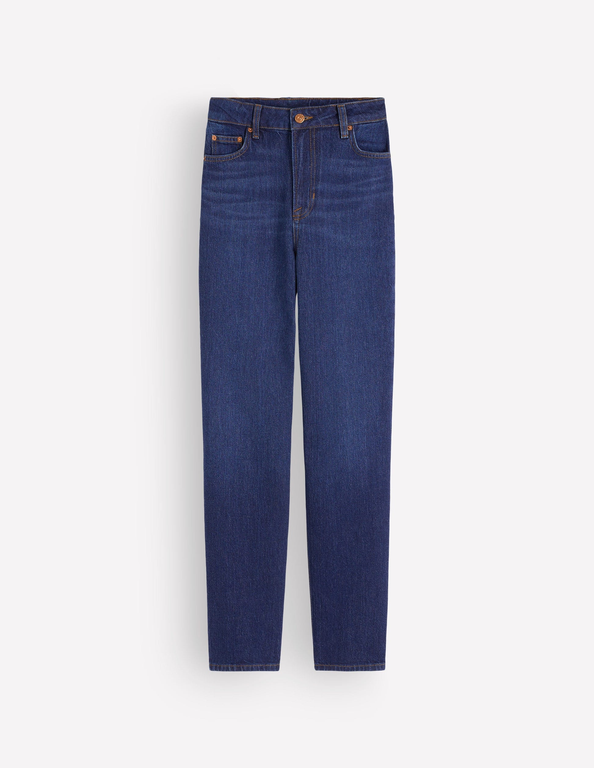 High Rise Straight Jeans-Indigo Rinse-7