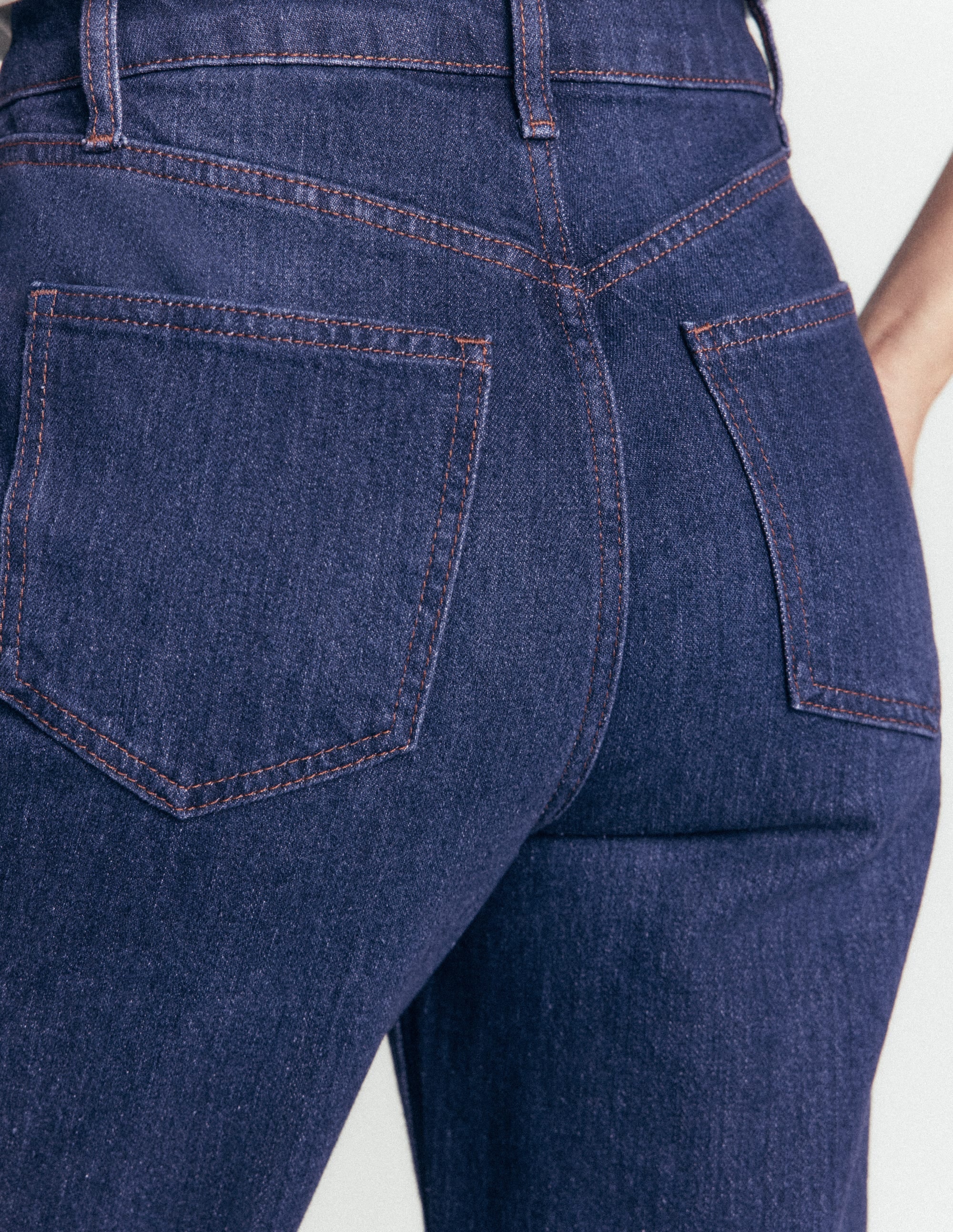 High Rise Straight Jeans-Indigo Rinse - Image 2