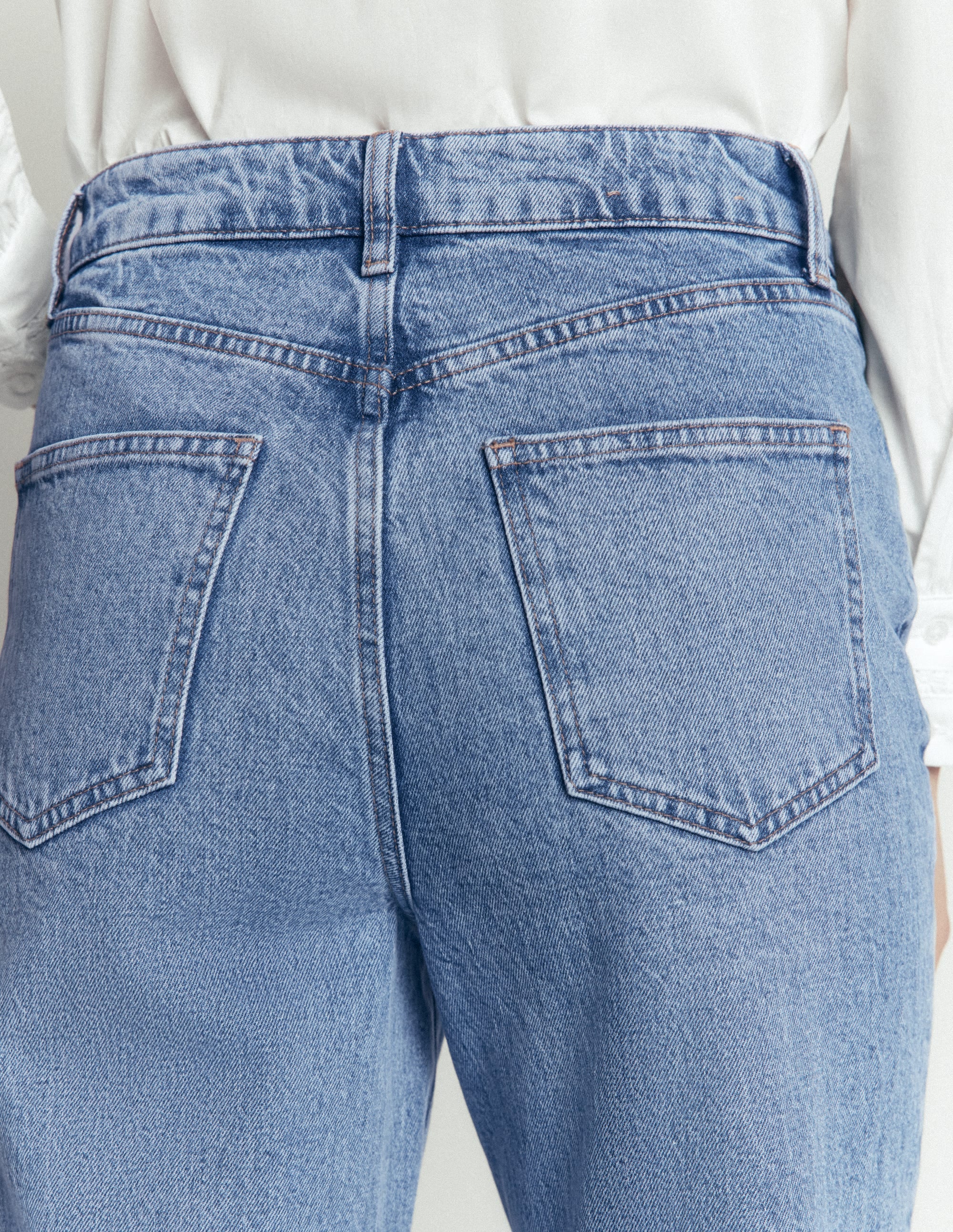 High Rise Straight Jeans-Light Vintage - Image 5