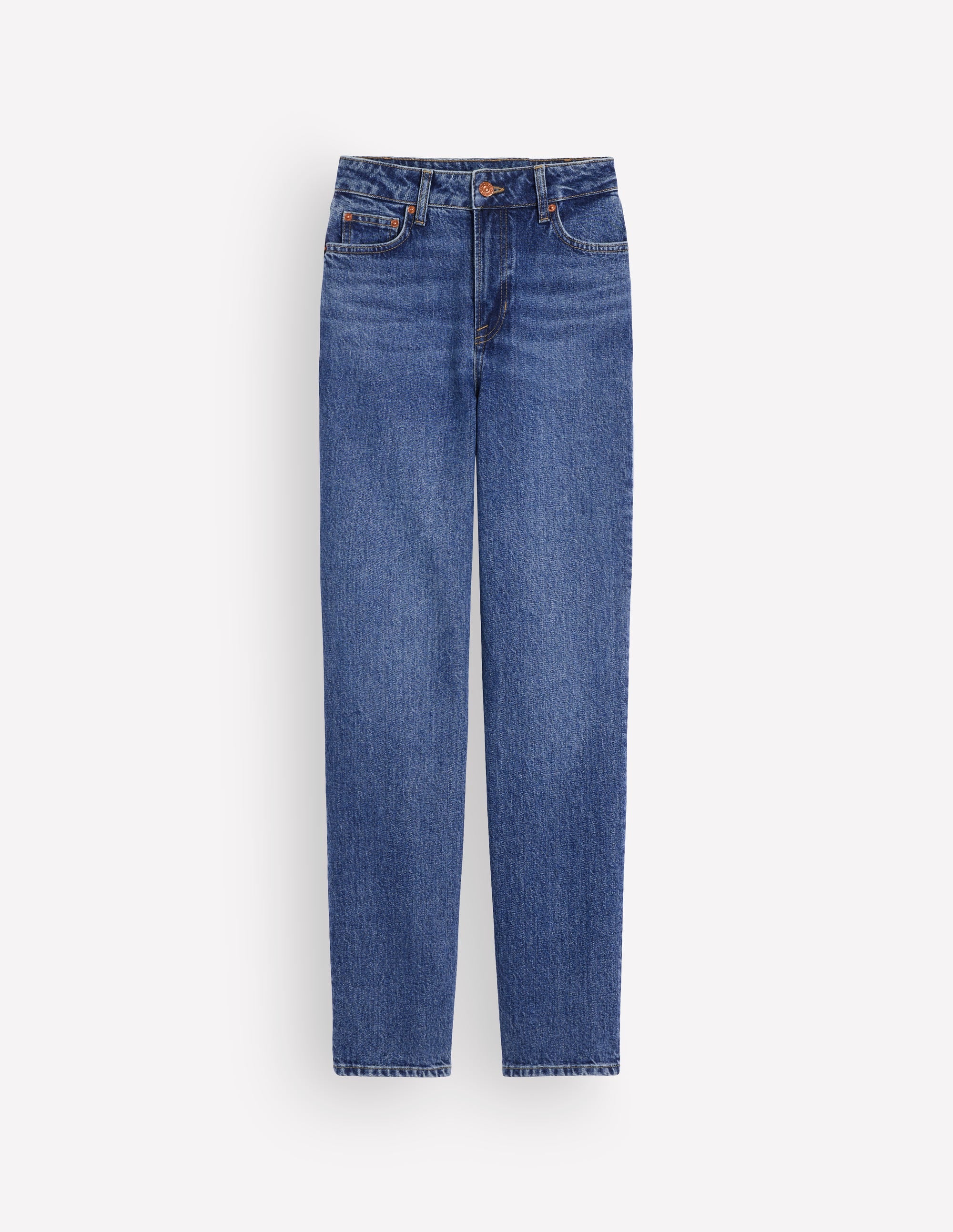 High Rise Straight Jeans-Mid Vintage - Image 7