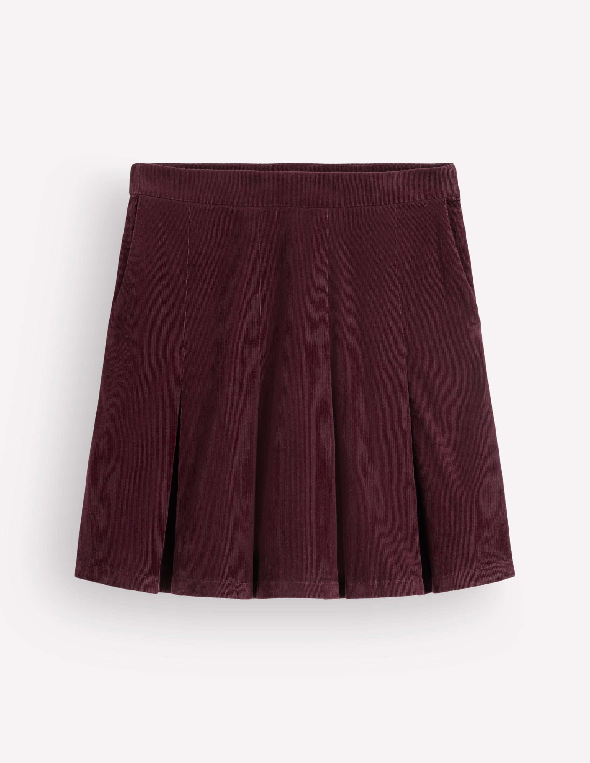 Flippy Cord Skirt-Dark Cherry - Image 5
