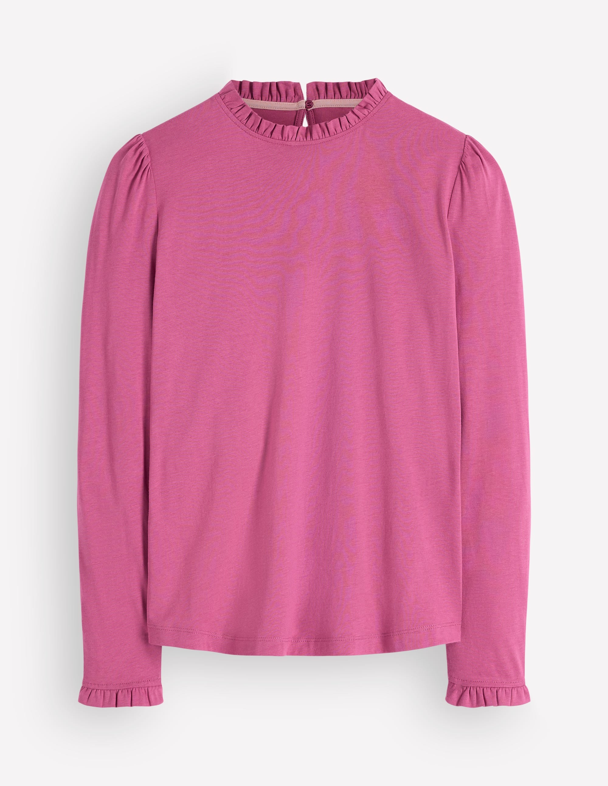 Supersoft Frill Detail Top-Purple Damson - Image 3