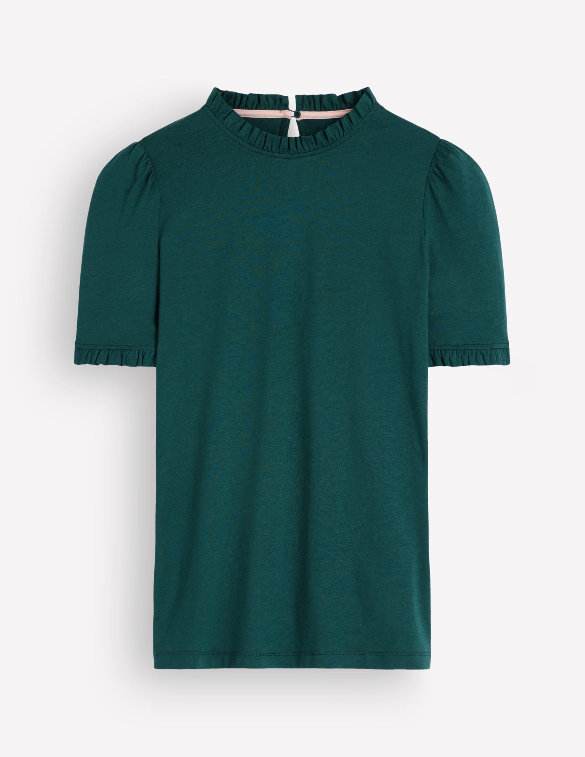 Supersoft Frill Detail T-shirt-Sea Moss - Image 5