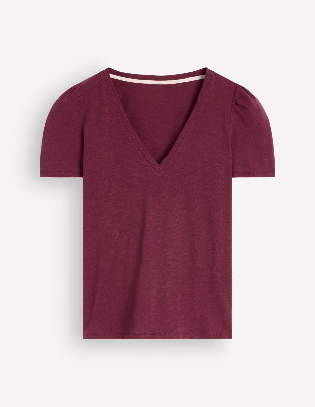 Sophie V-neck Slub T-shirt-Deep Wisteria - Image 5