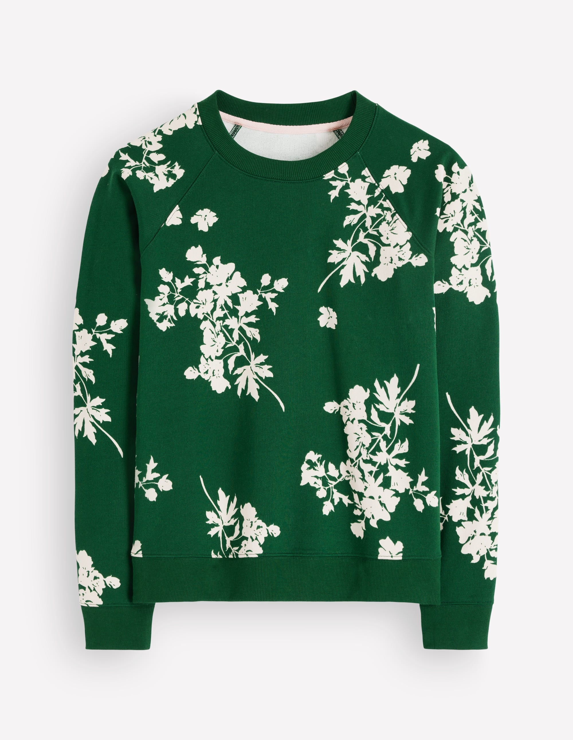 Rosa Printed Sweatshirt-Hunter Green, Flecked Bunch - Image 5